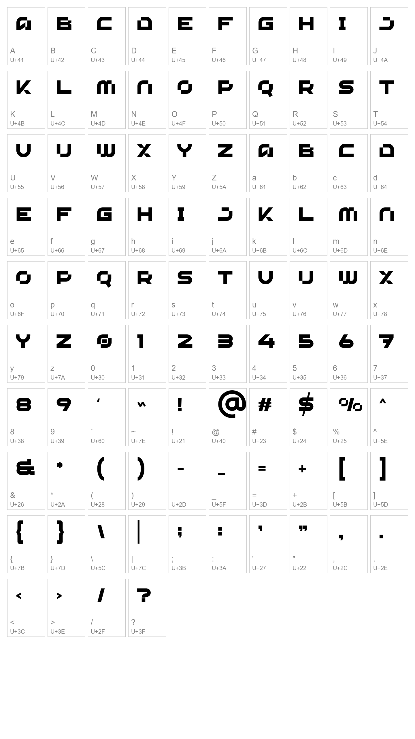 Character Map Image
