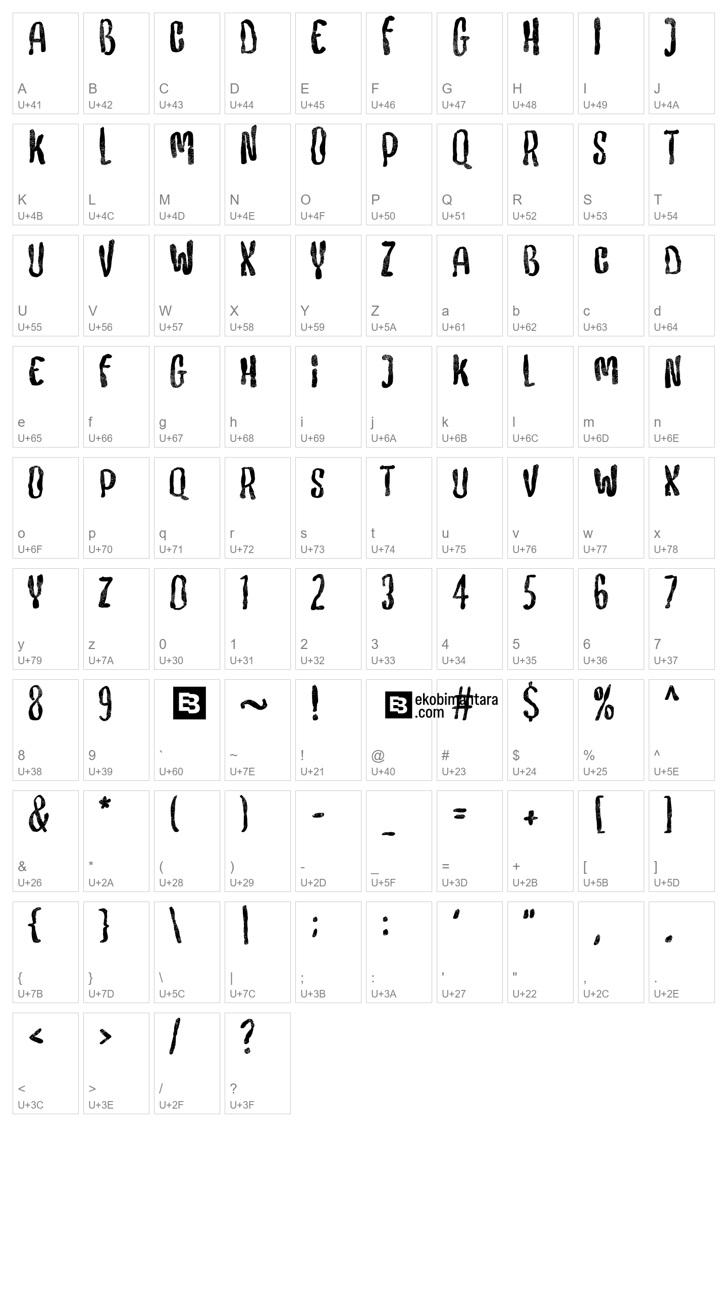 Character Map Image