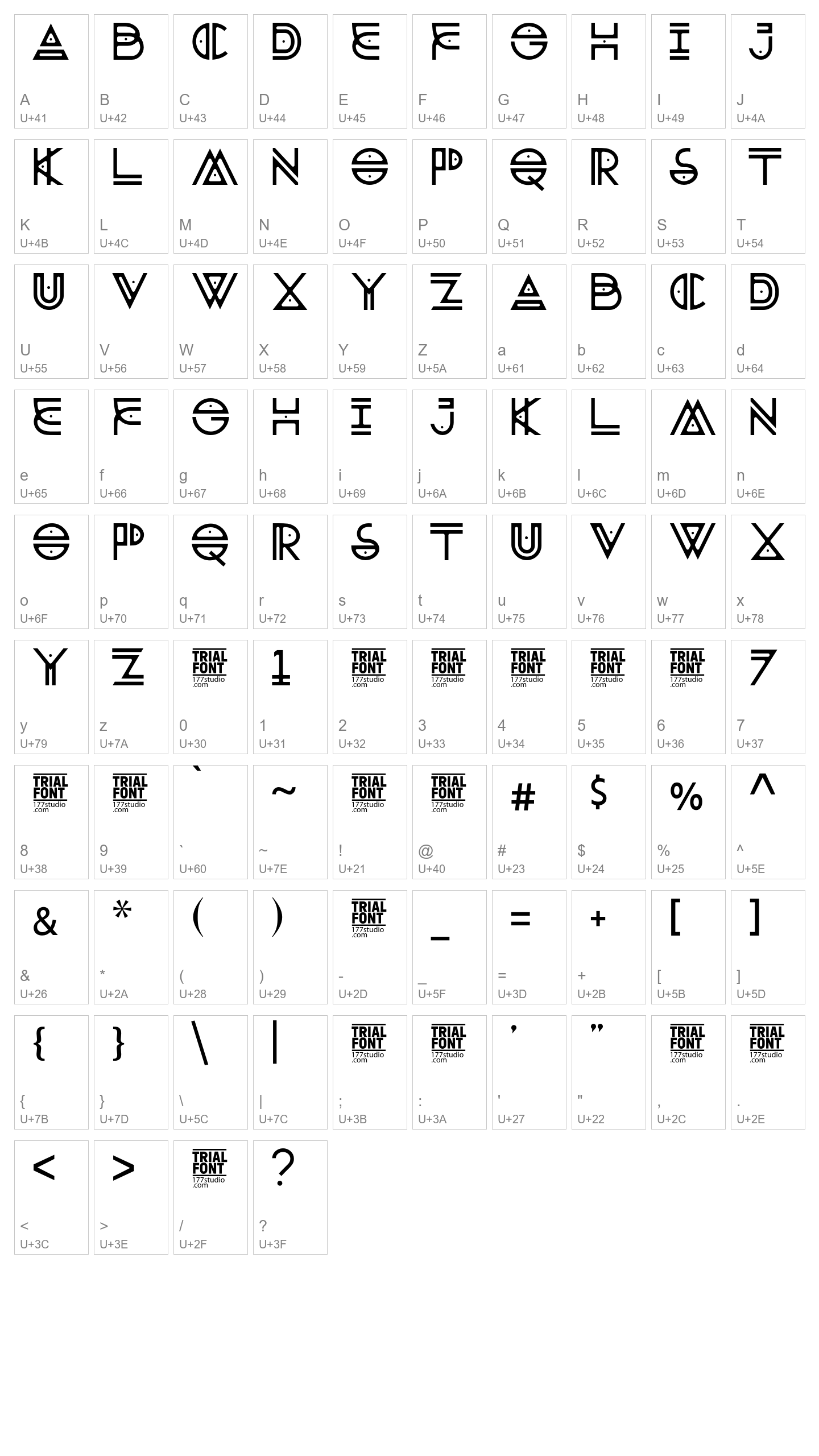 Character Map Image