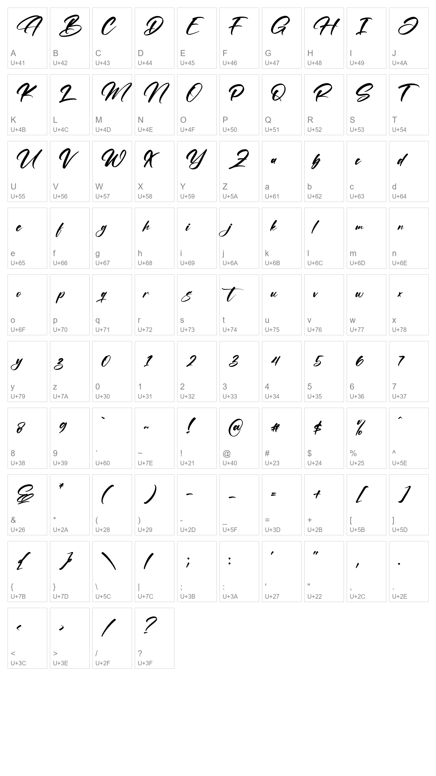 Character Map Image