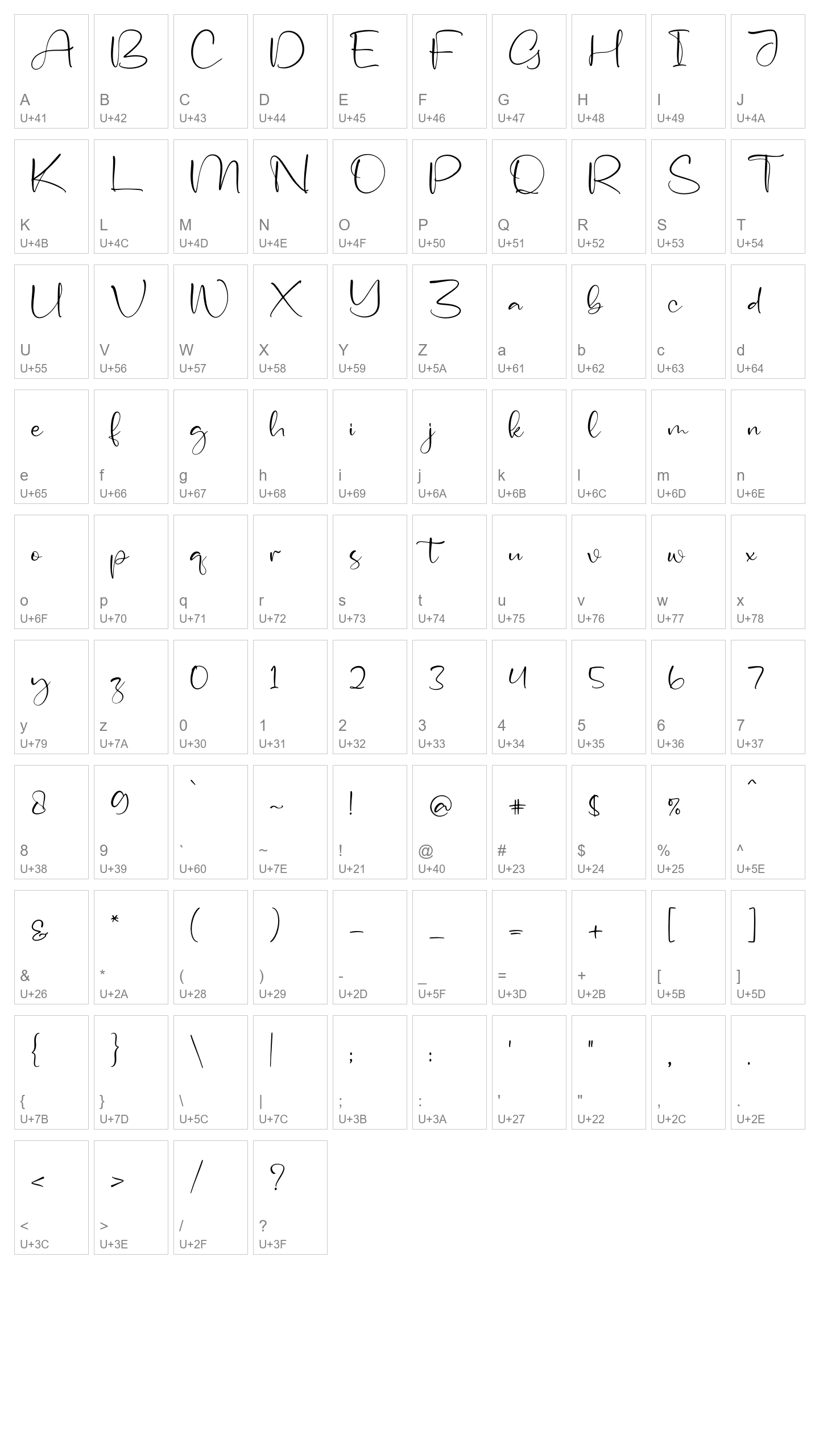 Character Map Image