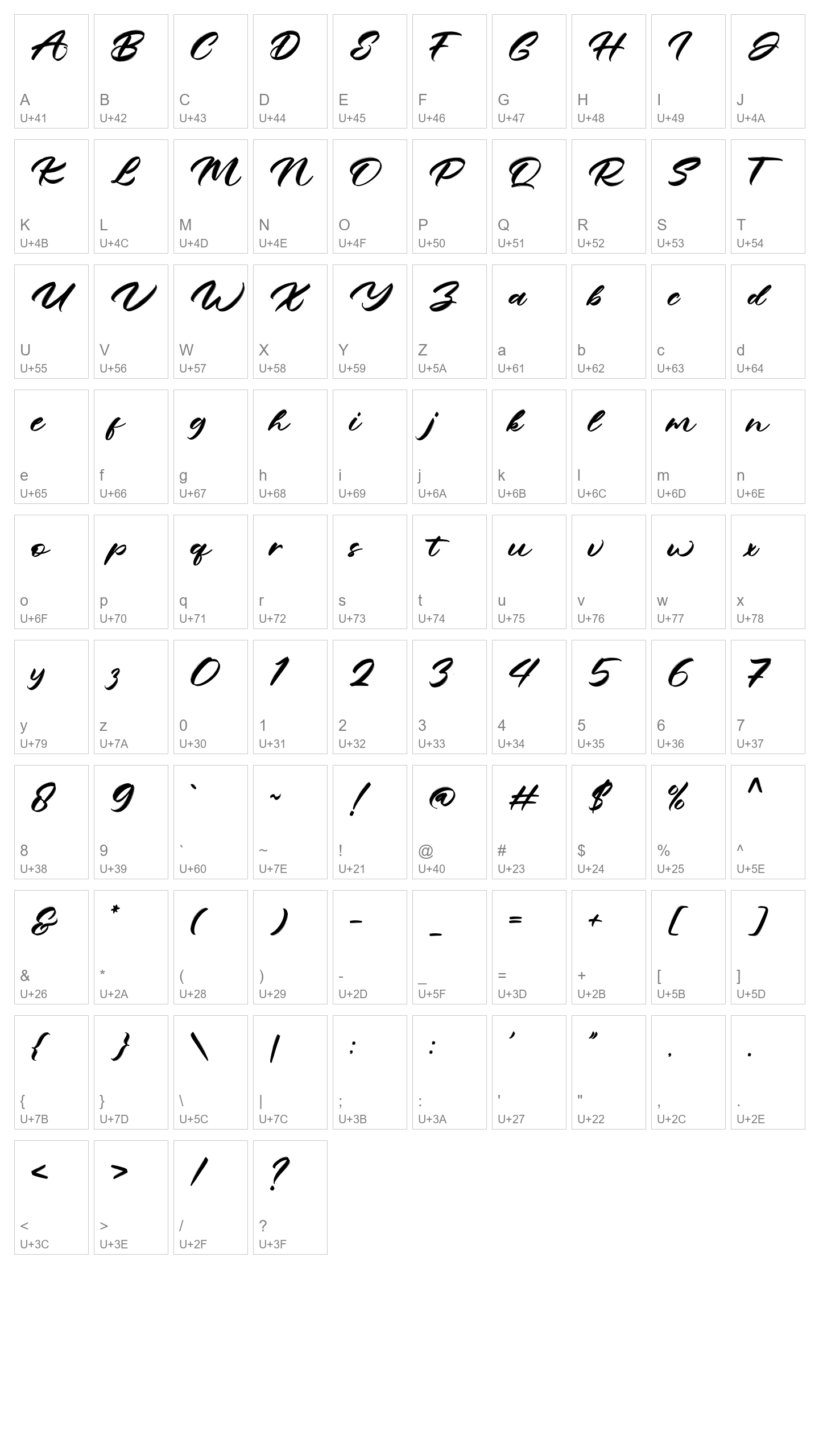 Character Map Image
