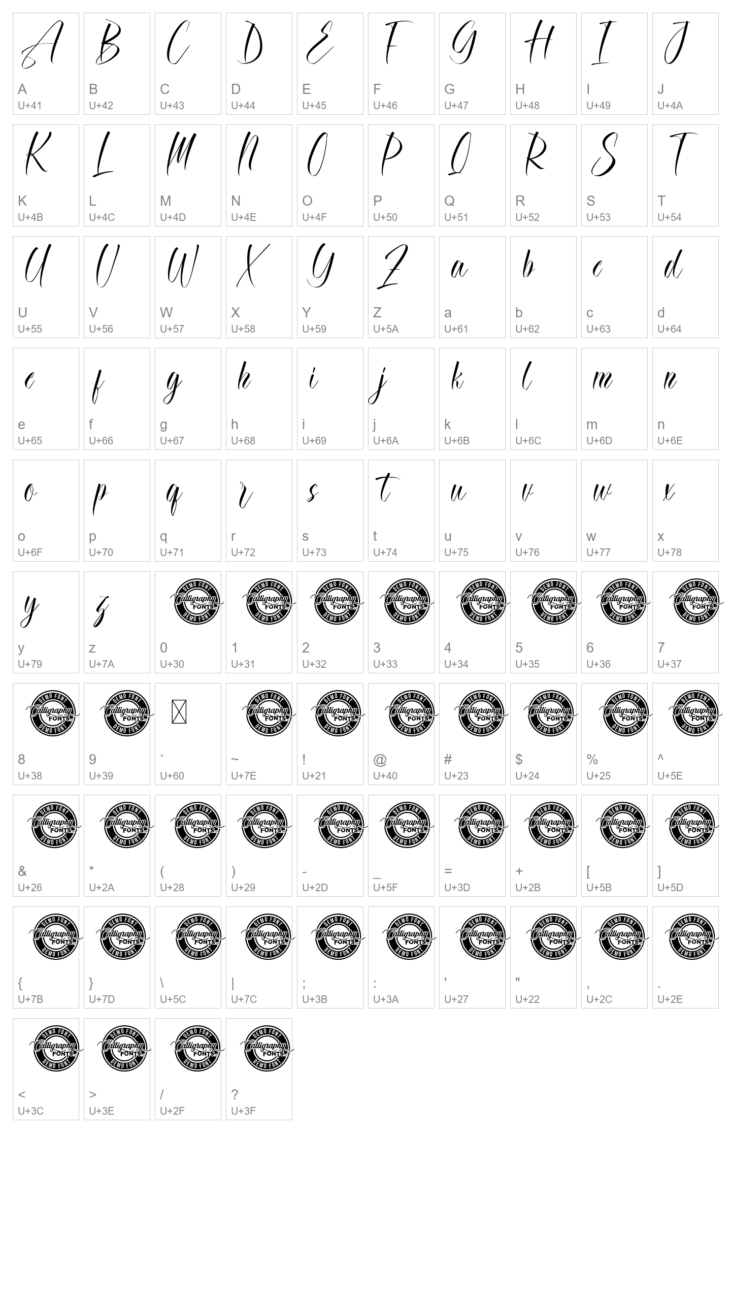 Character Map Image