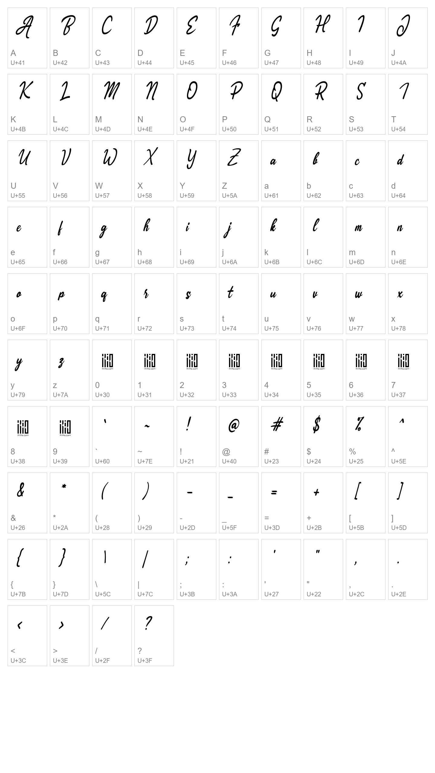 Character Map Image