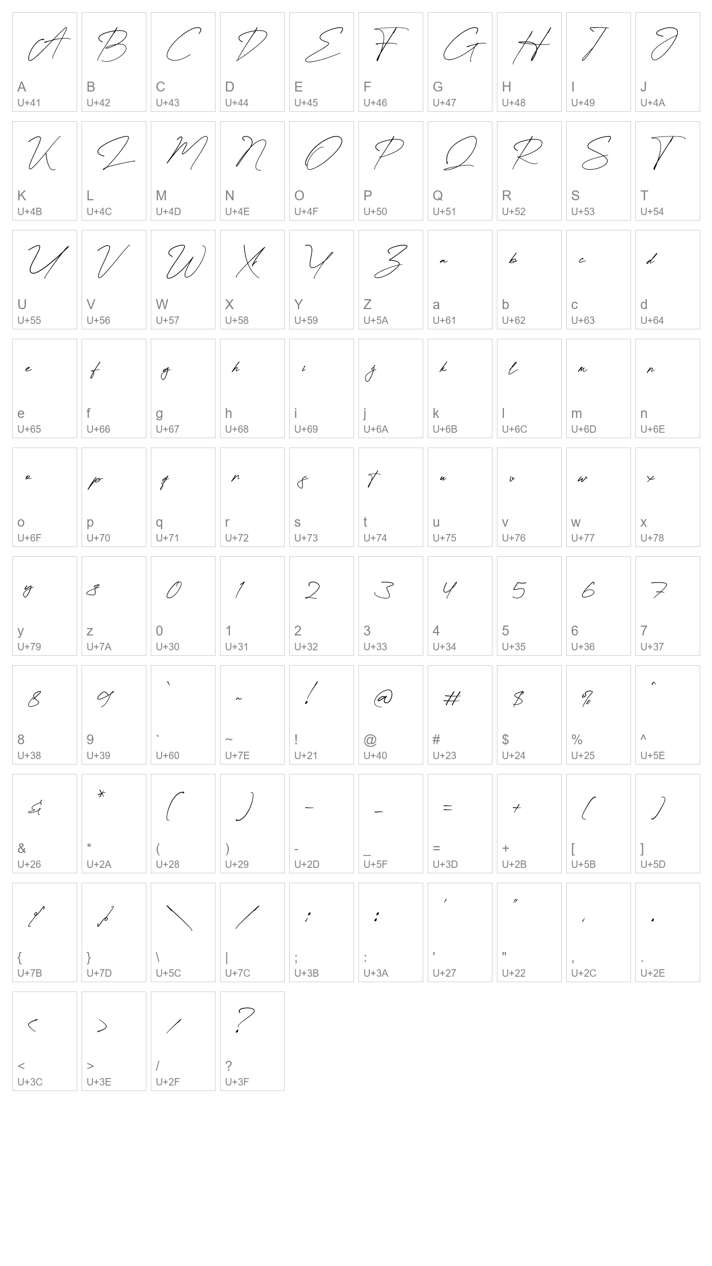 Character Map Image