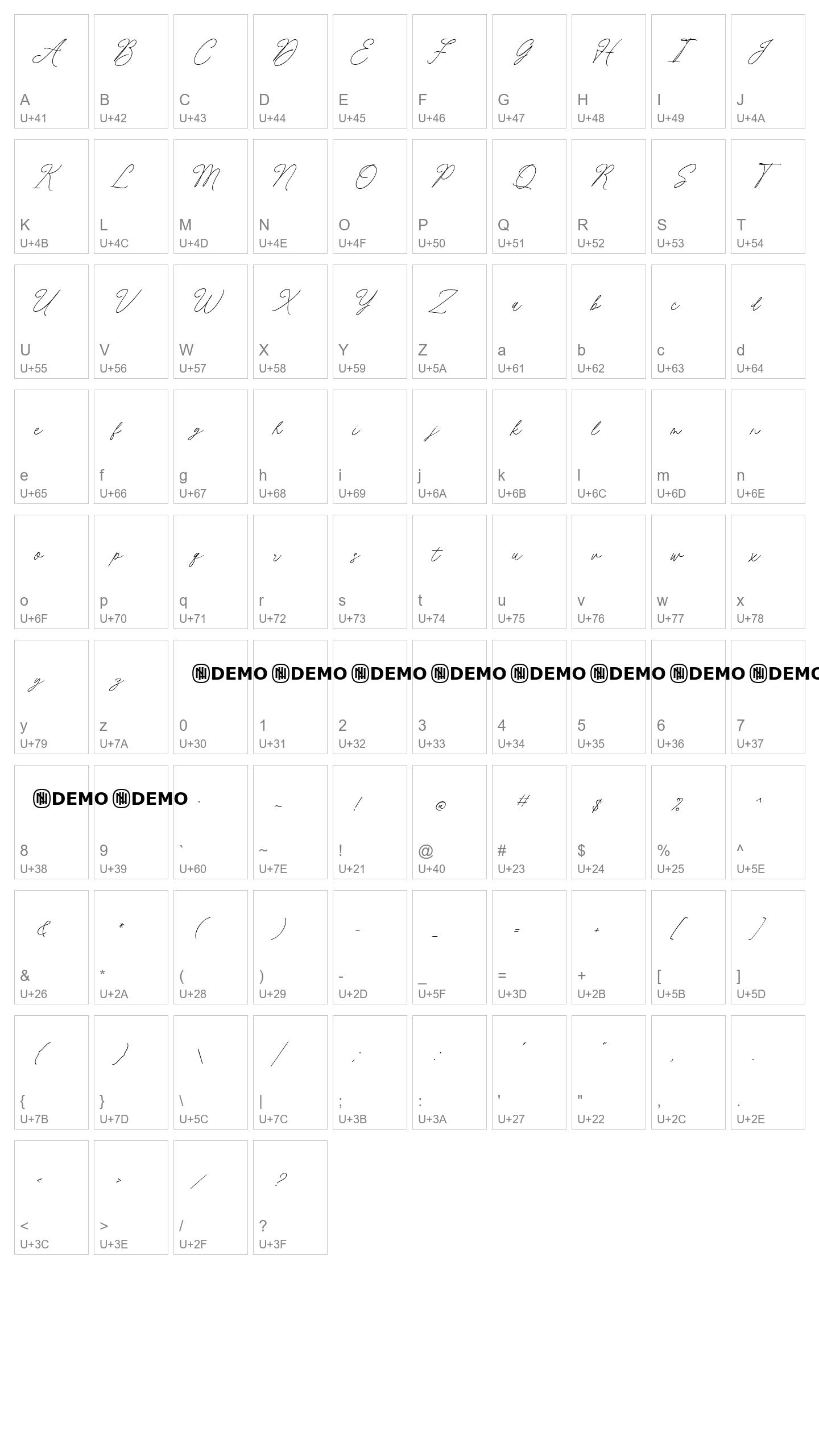 Character Map Image