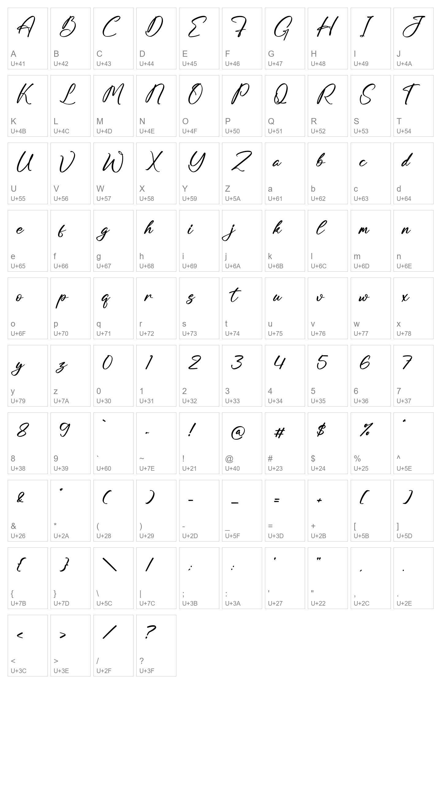 Character Map Image