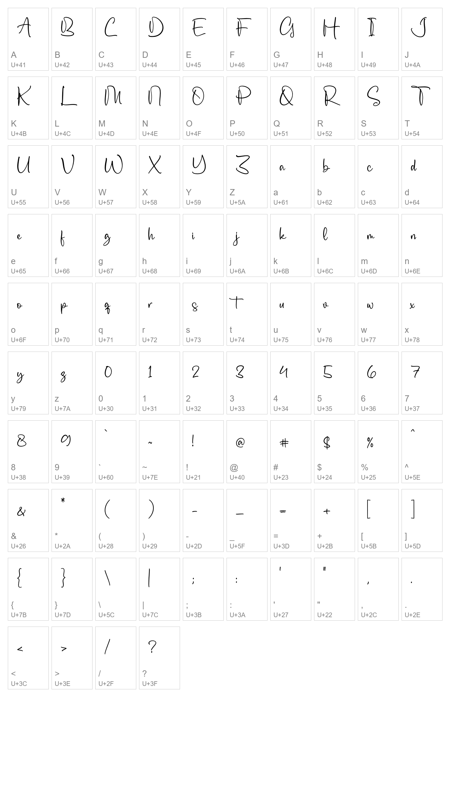 Character Map Image
