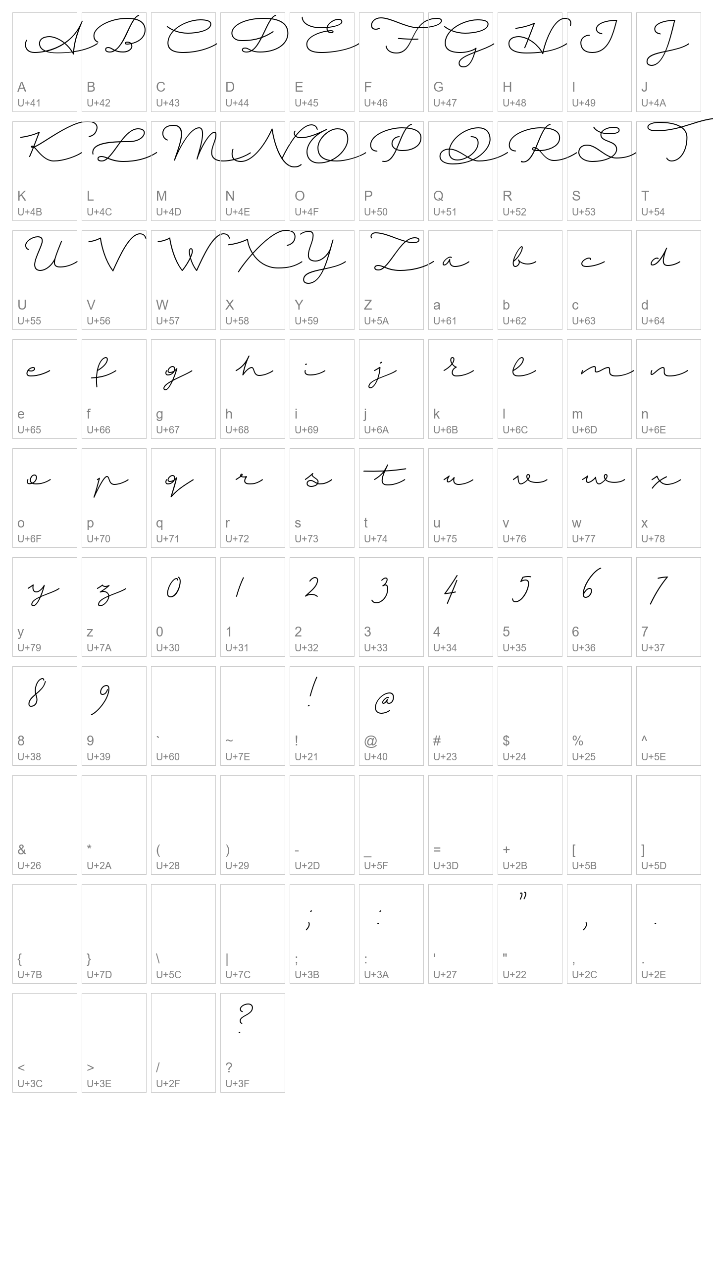 Character Map Image
