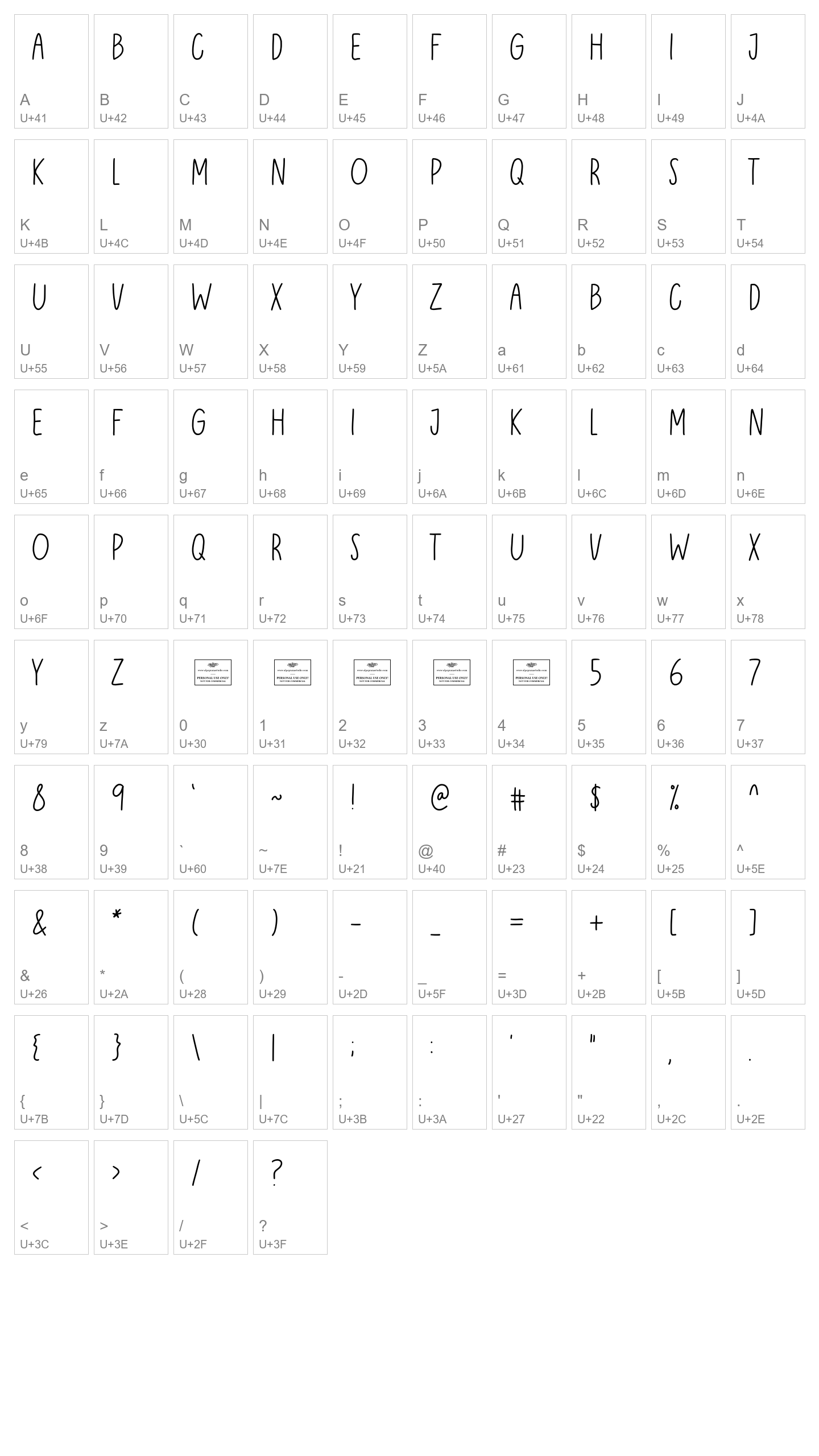 Character Map Image