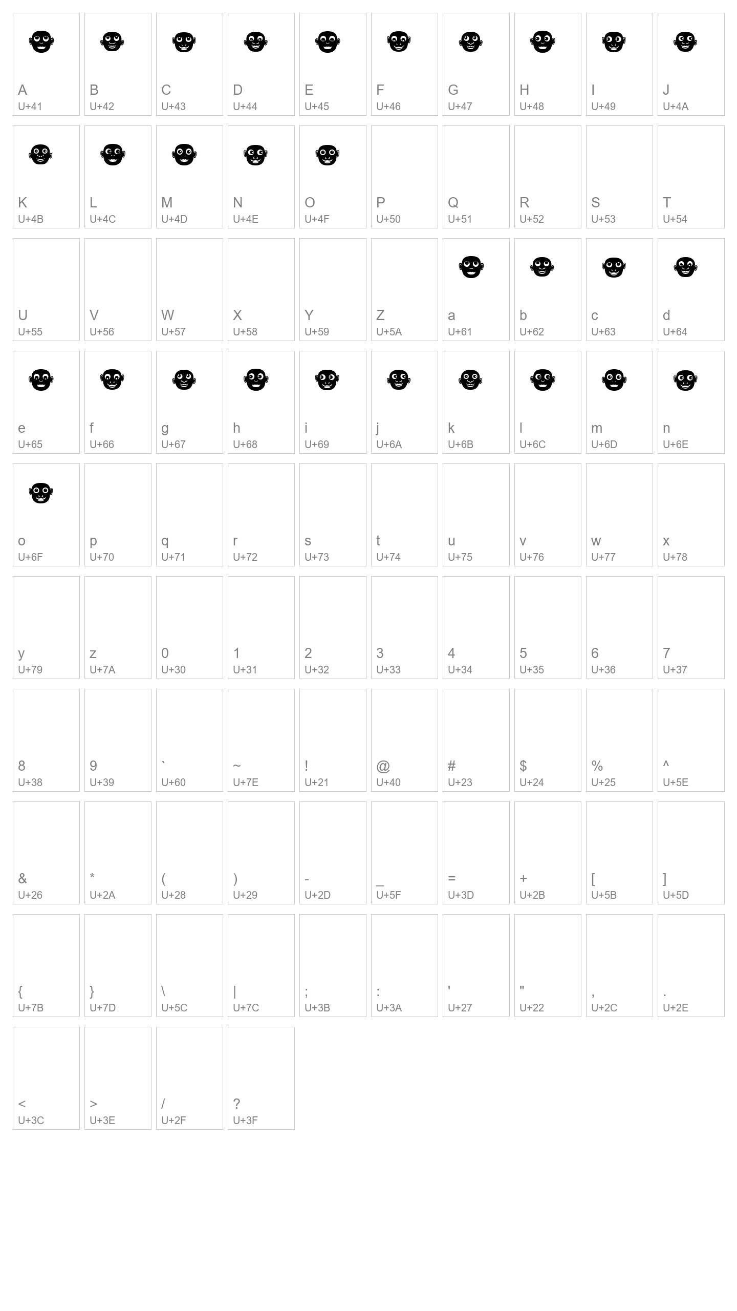 Character Map Image