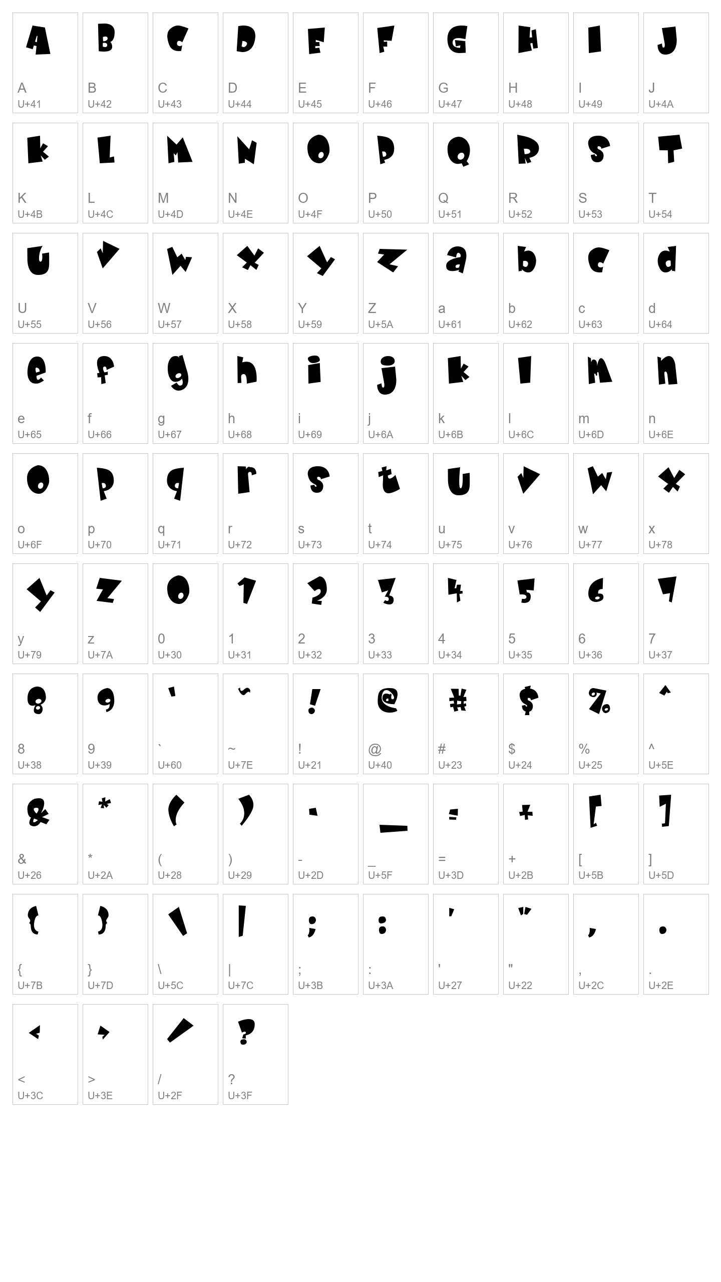 Character Map Image