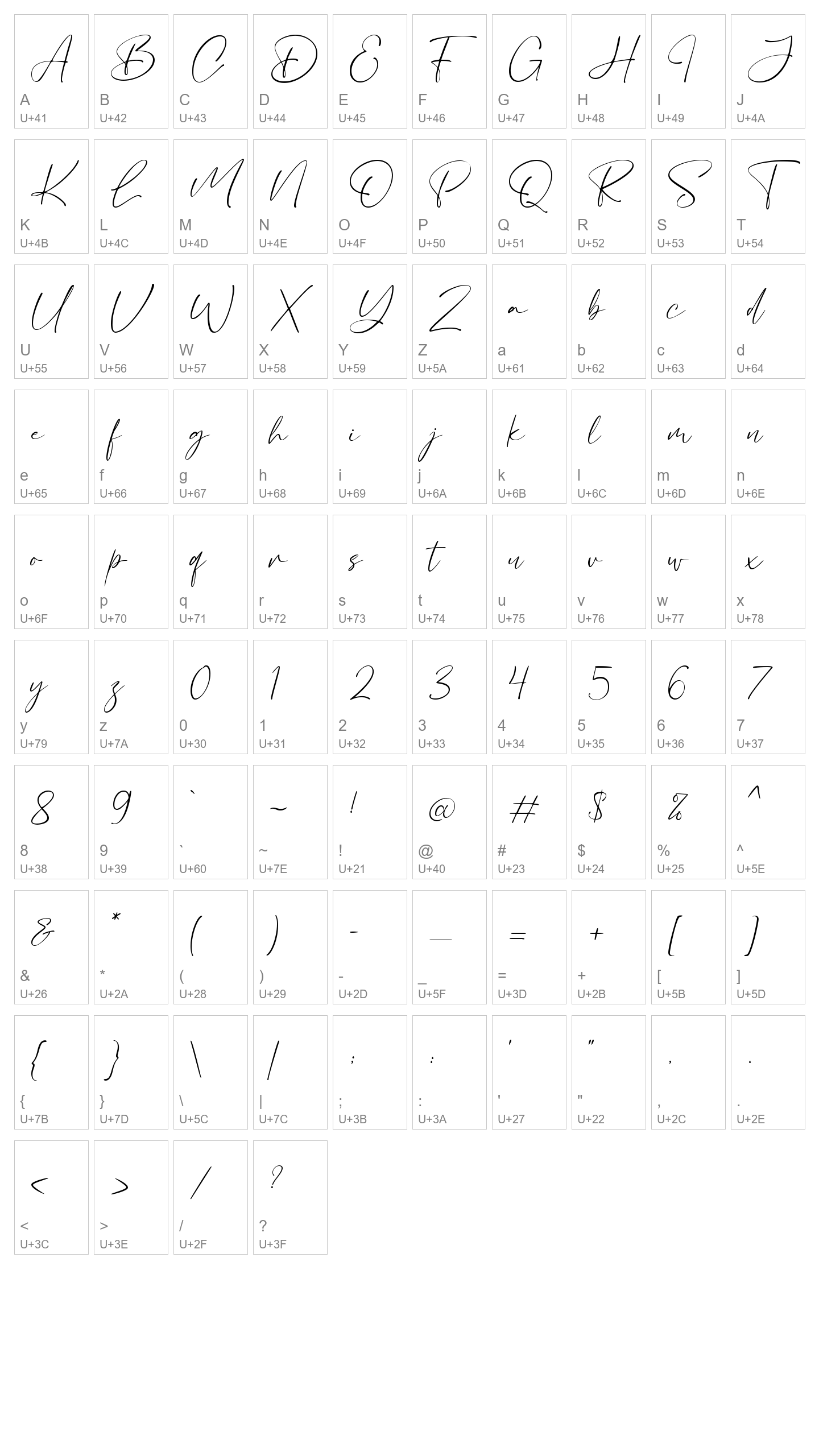 Character Map Image