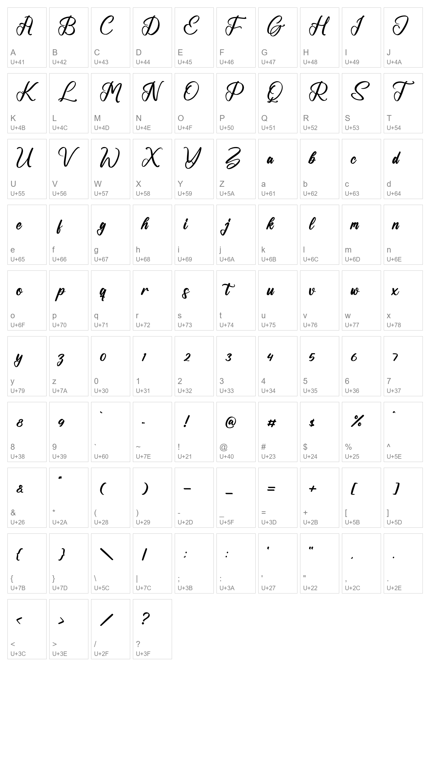 Character Map Image