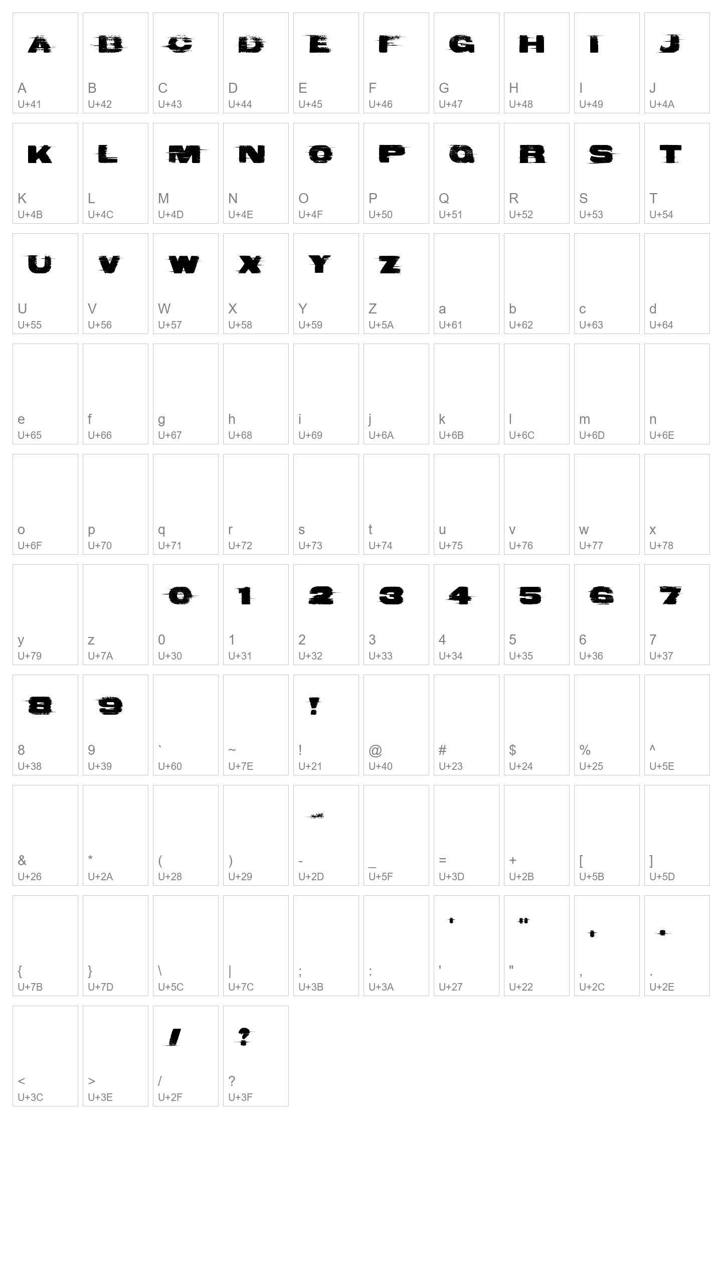 Character Map Image