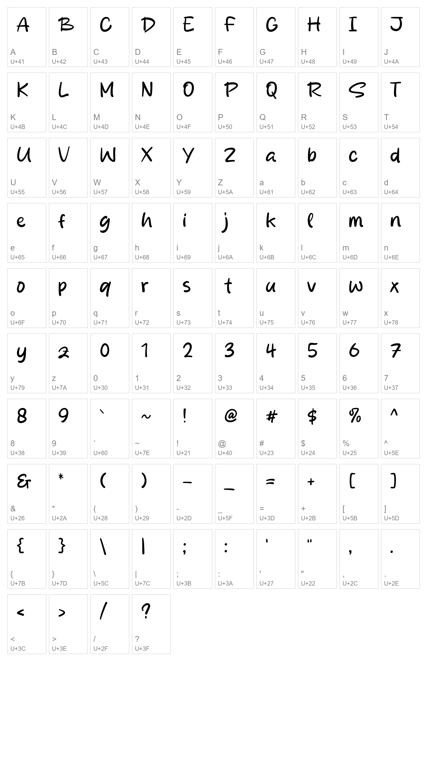 Character Map Image