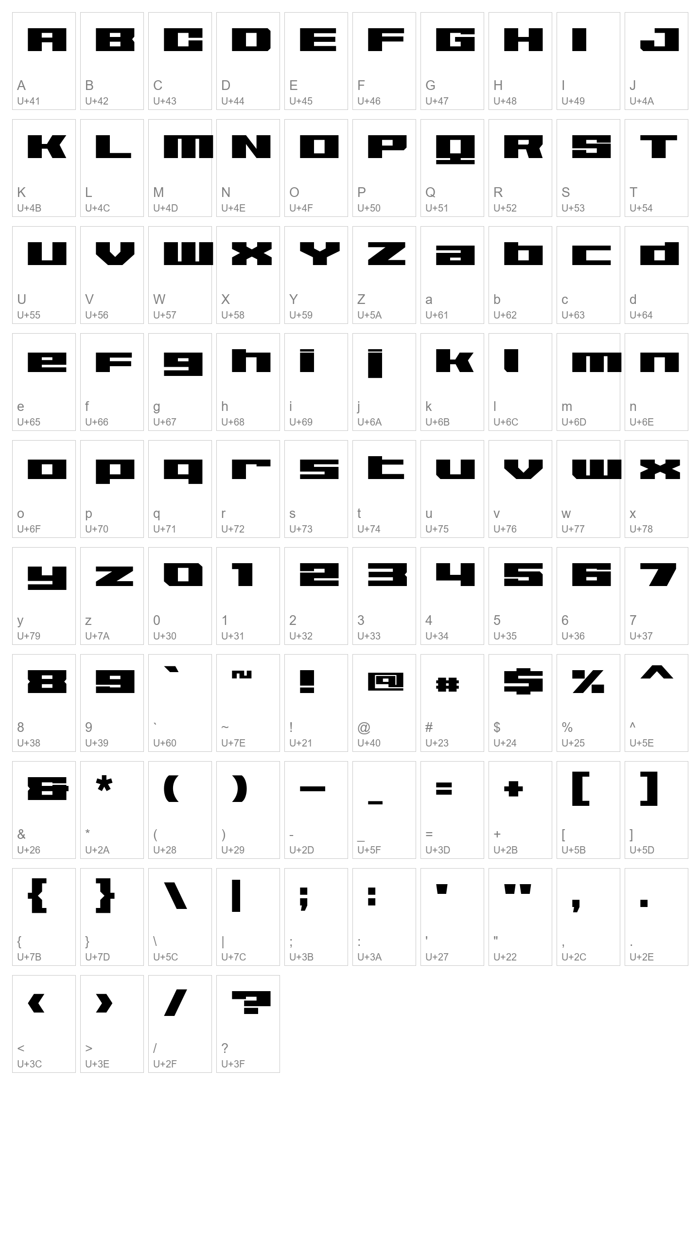 Character Map Image