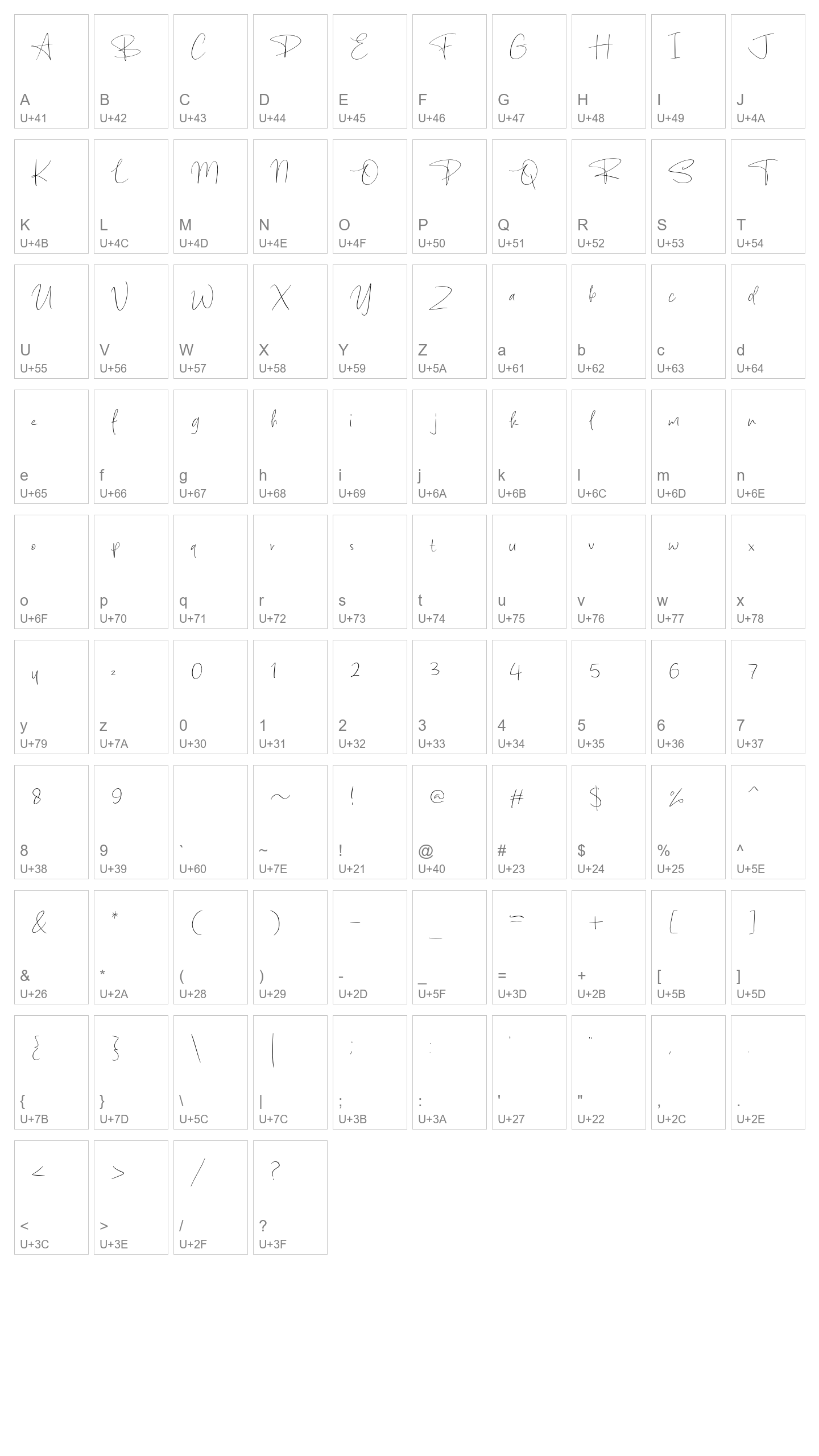 Character Map Image