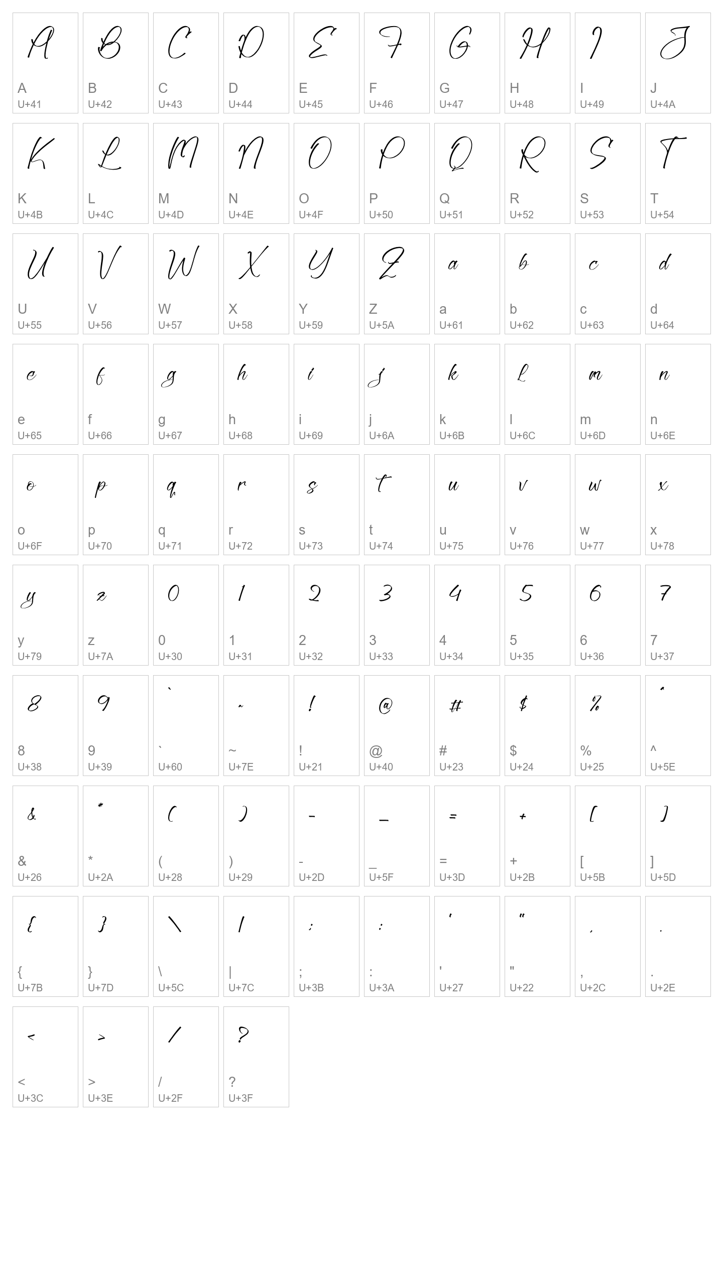 Character Map Image