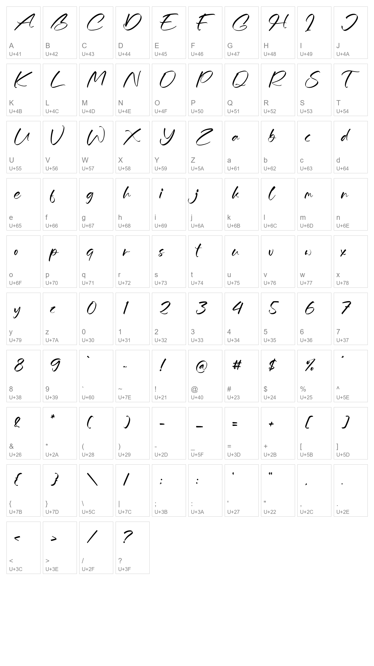 Character Map Image
