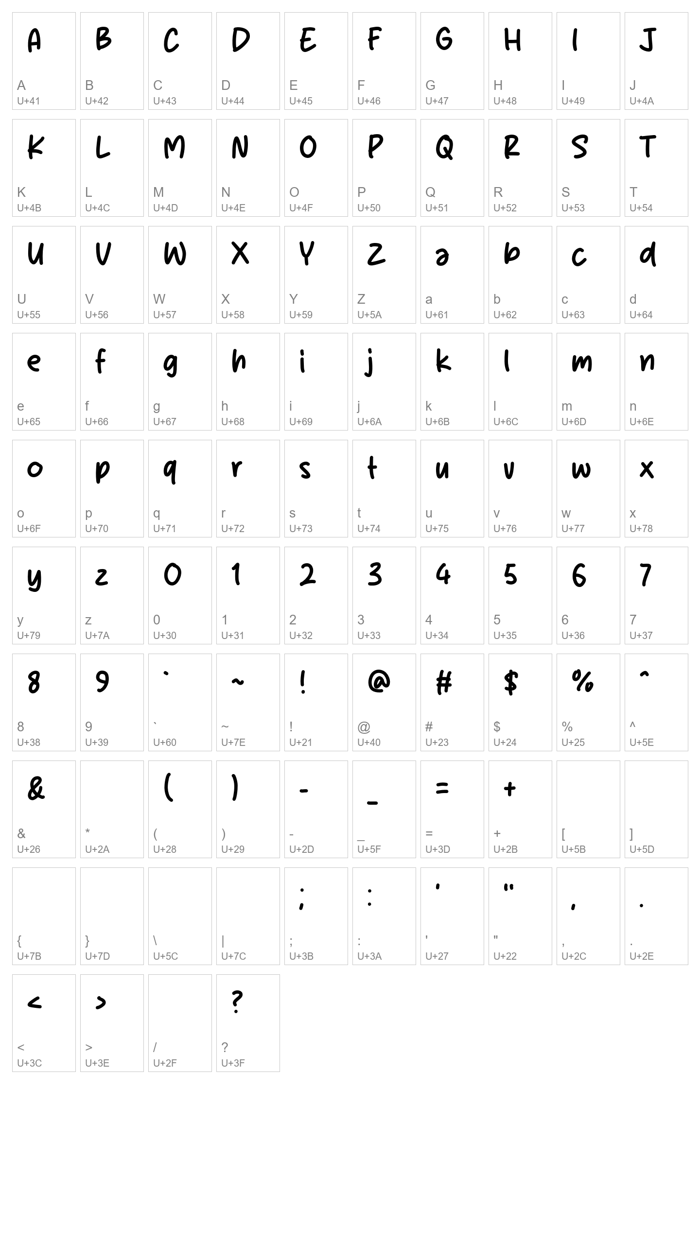Character Map Image