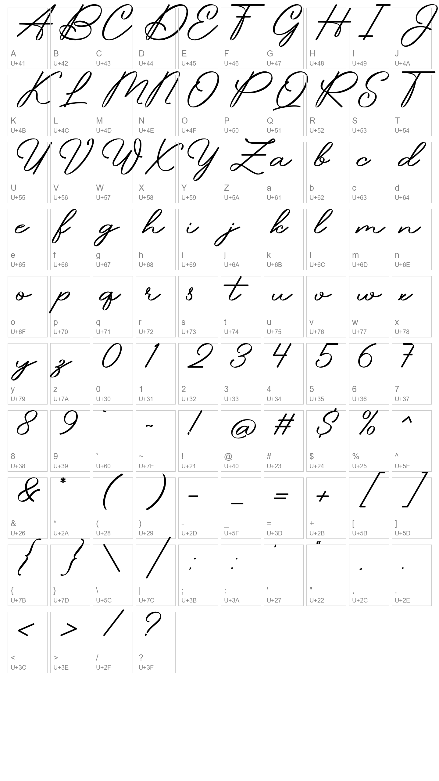 Character Map Image