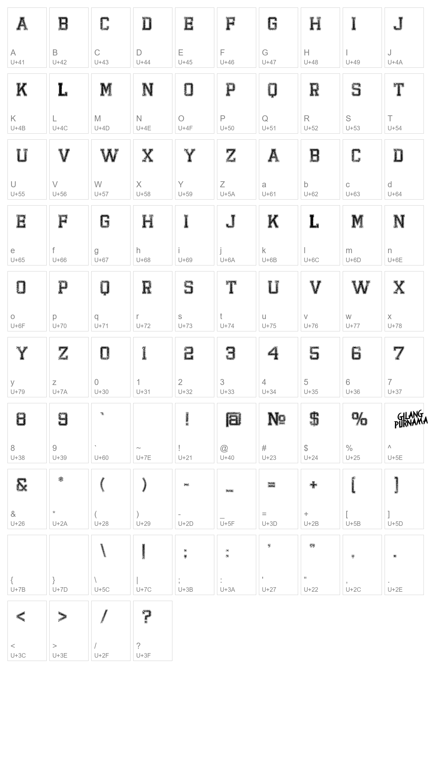 Character Map Image