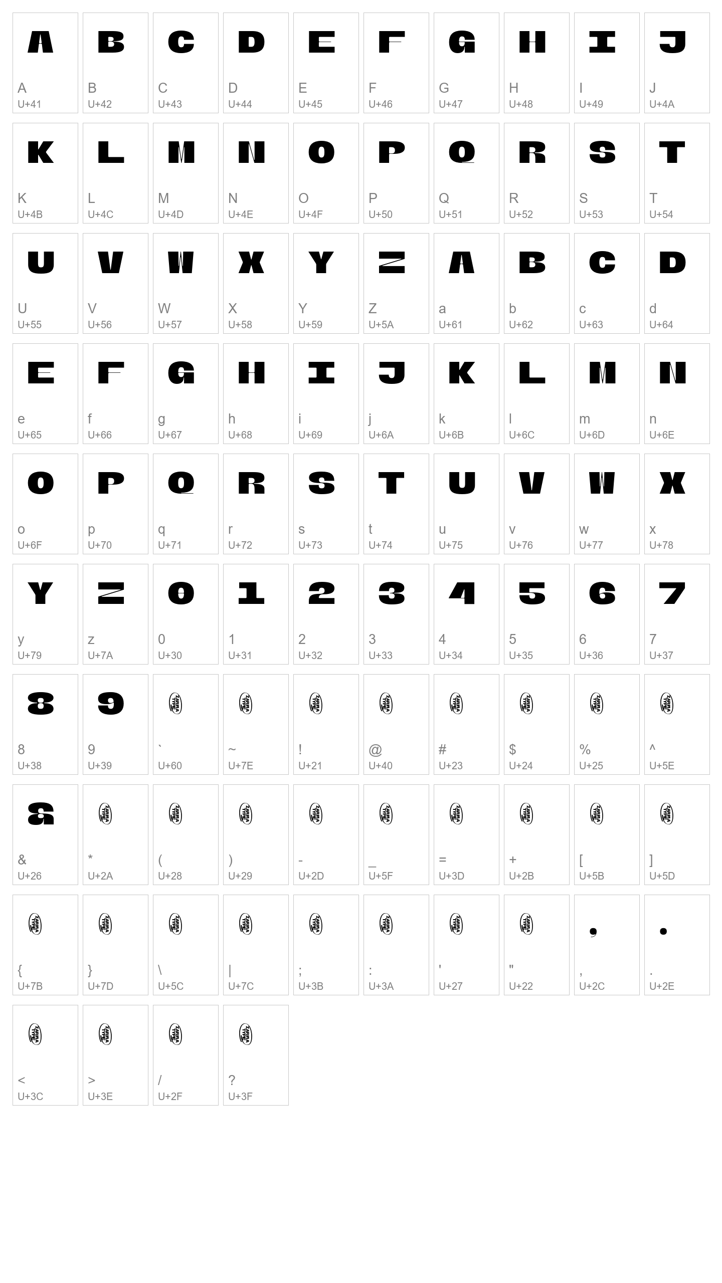 Character Map Image