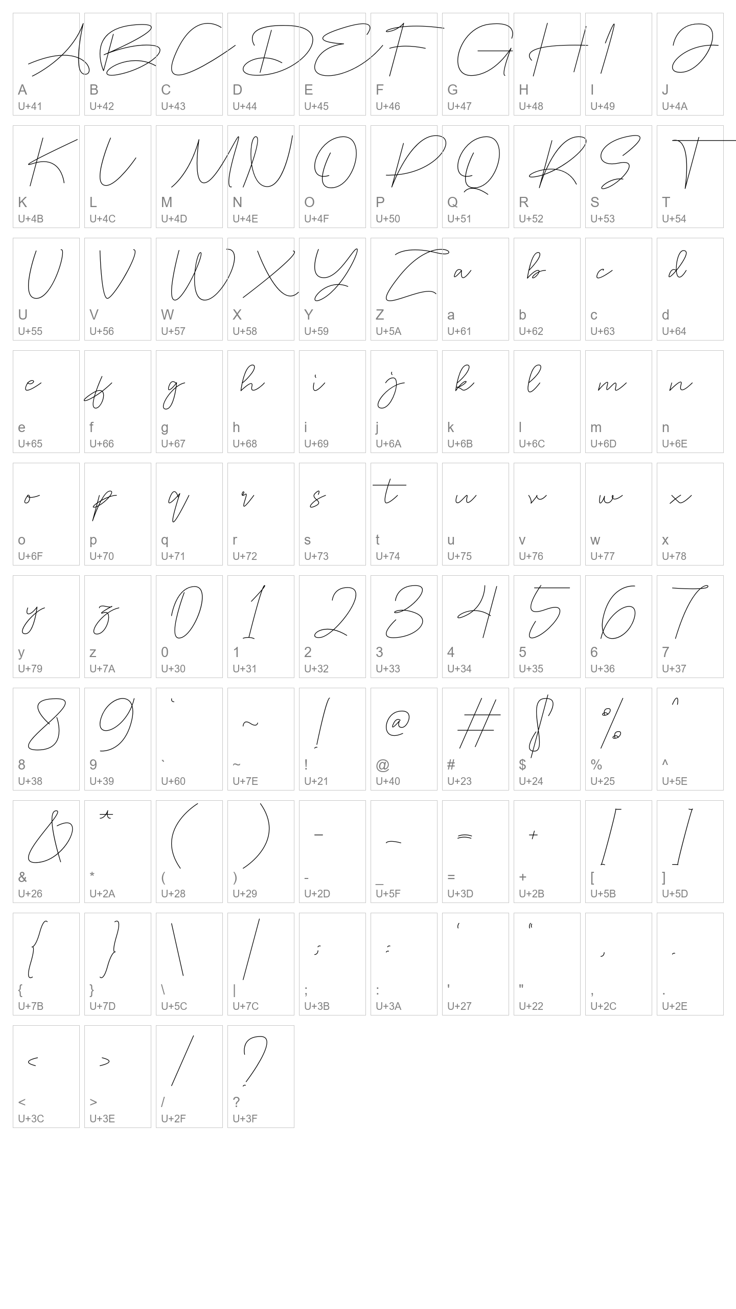 Character Map Image