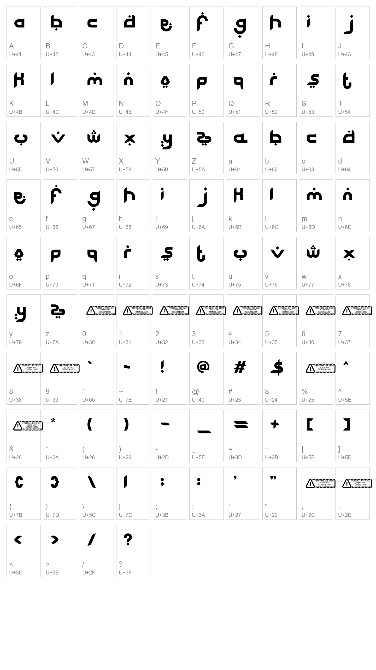 Character Map Image