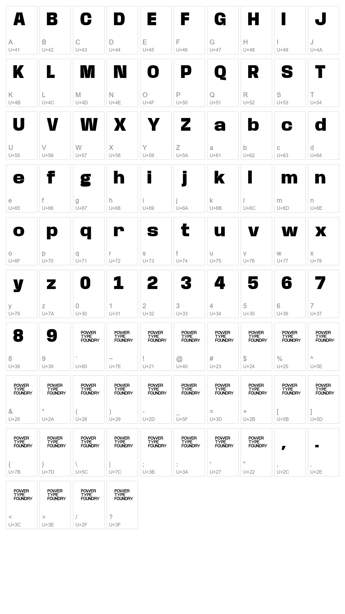 Character Map Image
