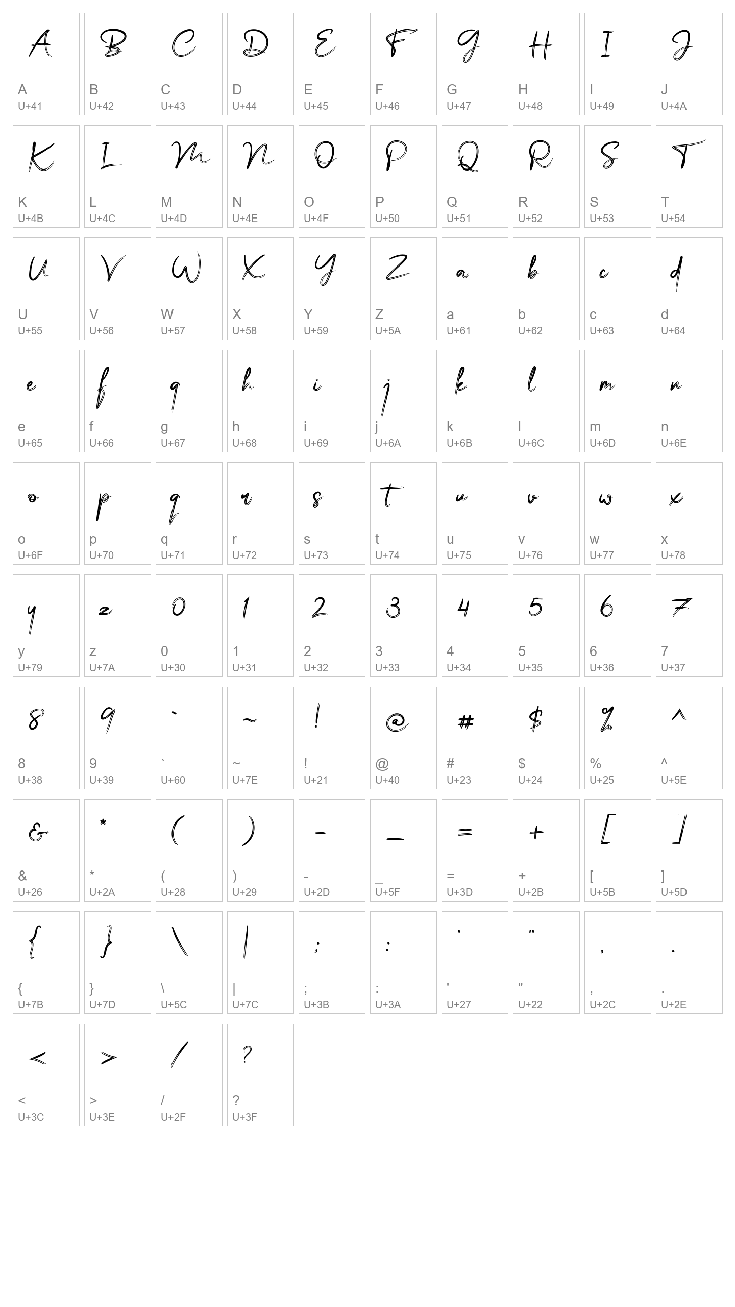 Character Map Image