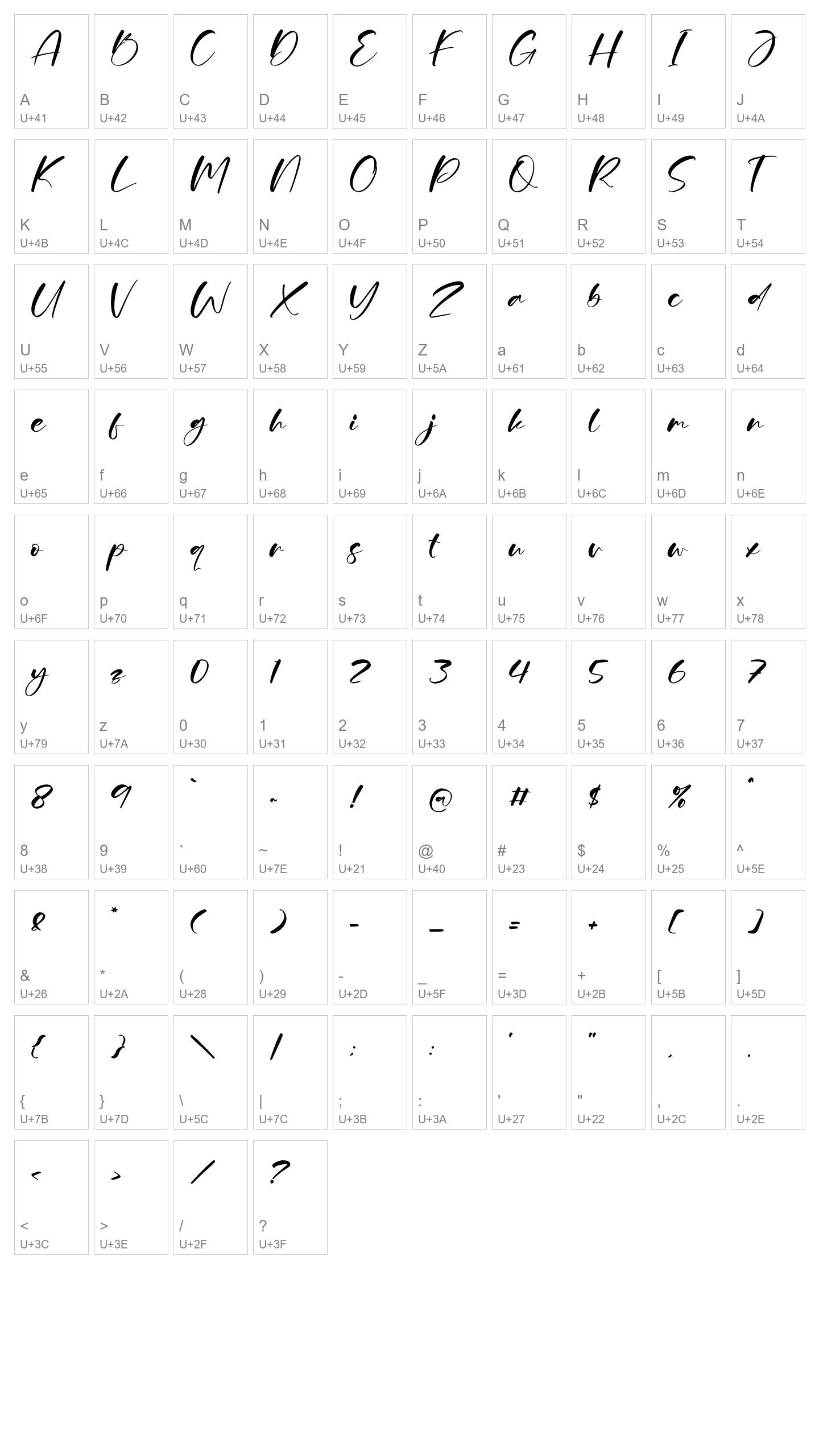 Character Map Image