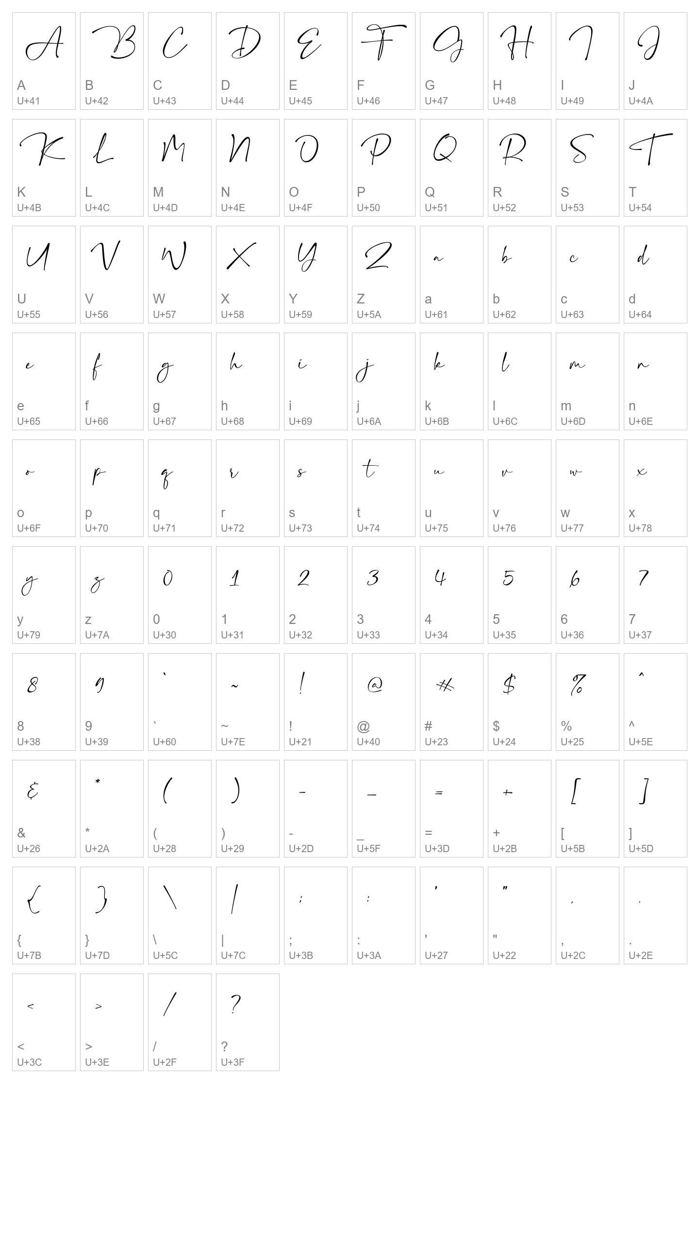 Character Map Image
