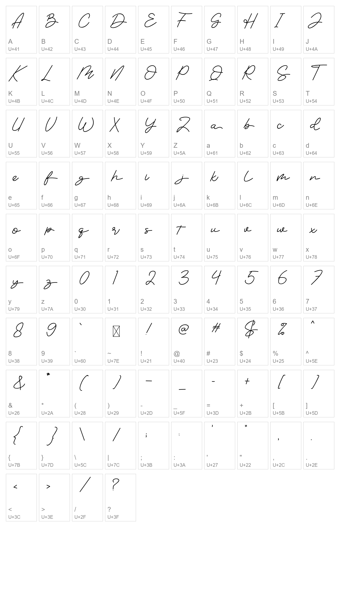 Character Map Image