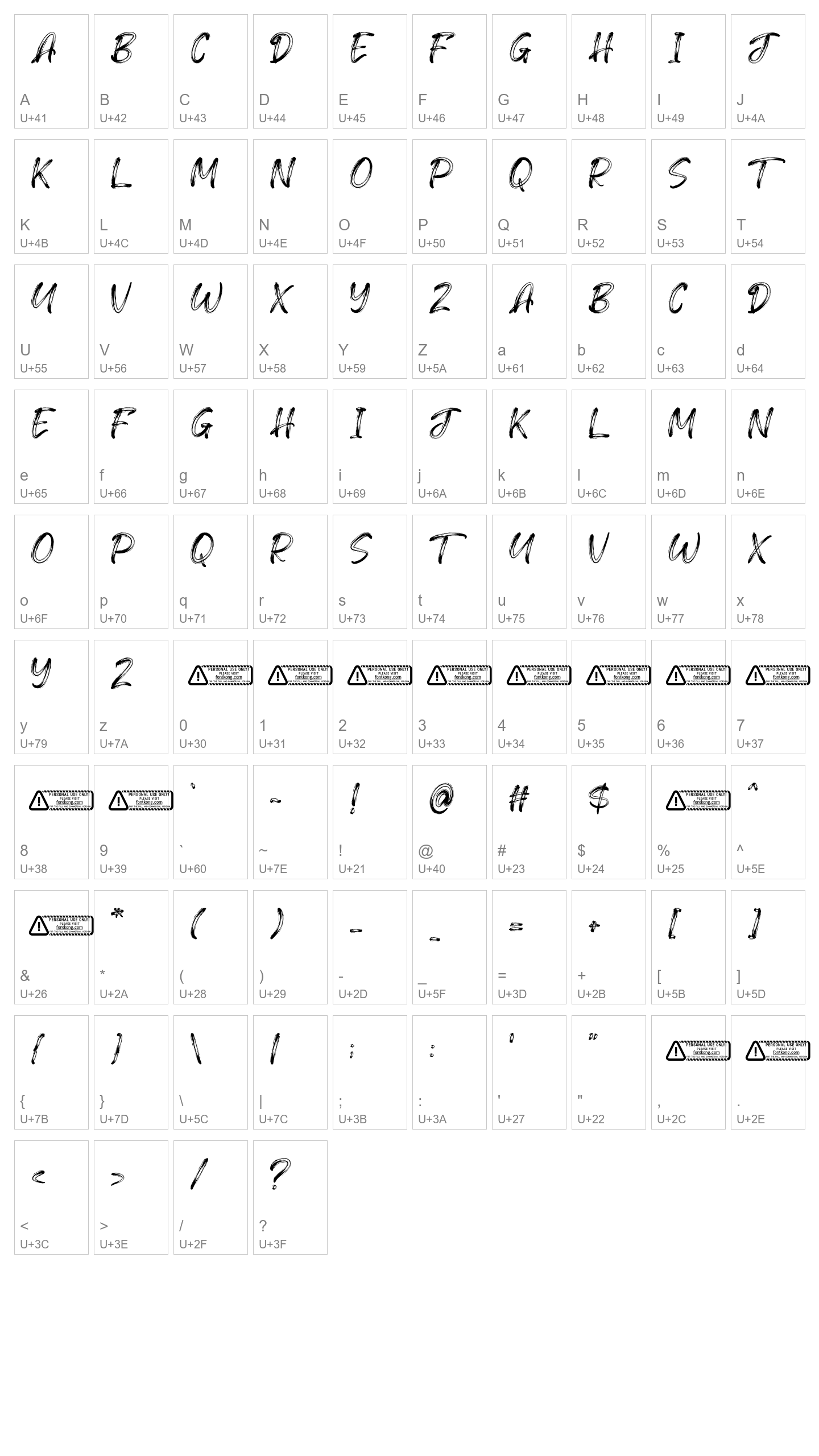 Character Map Image