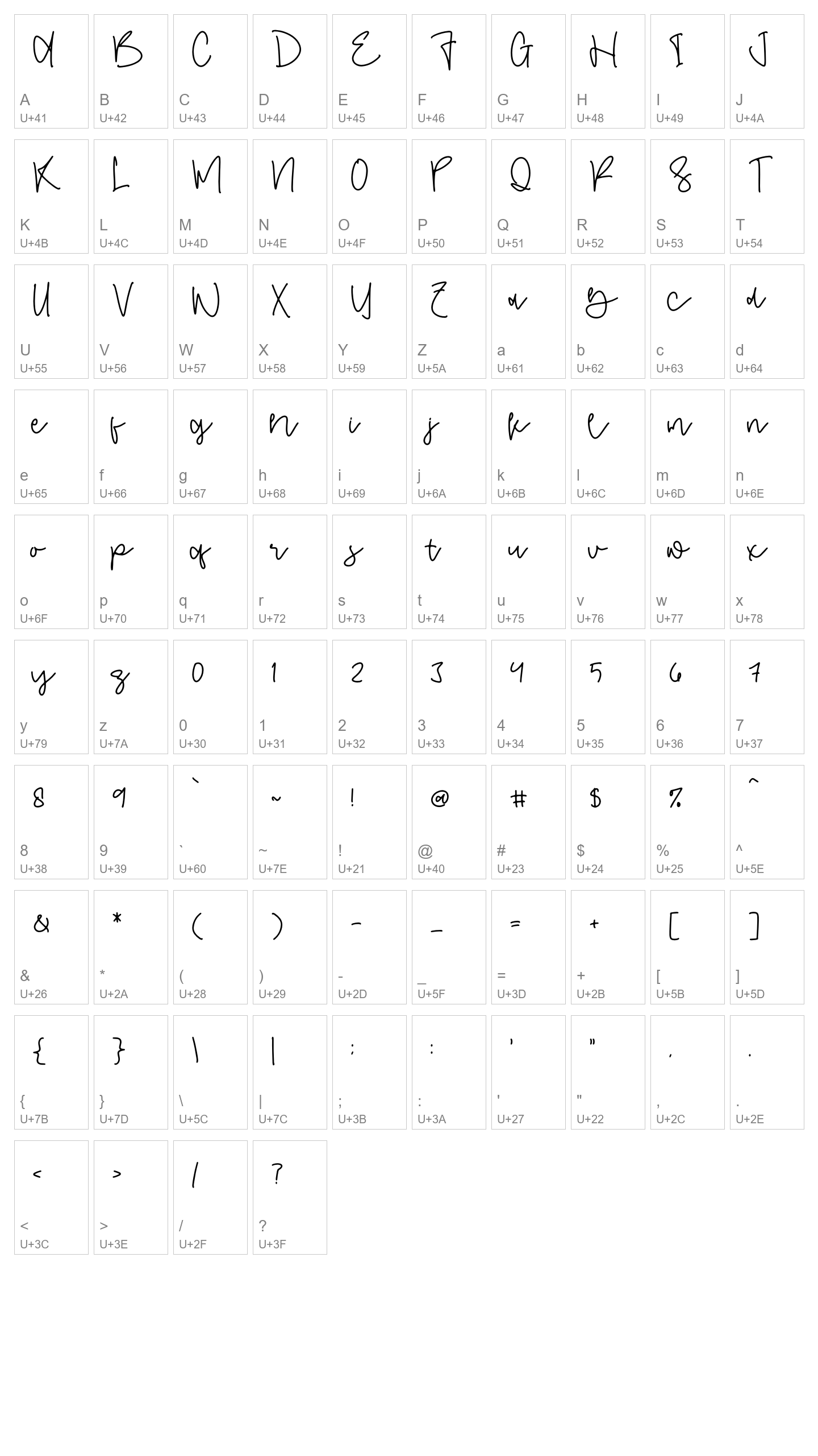 Character Map Image