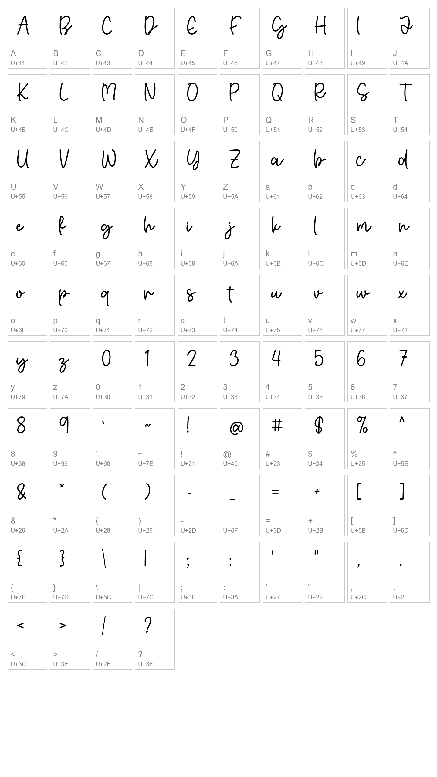 Character Map Image