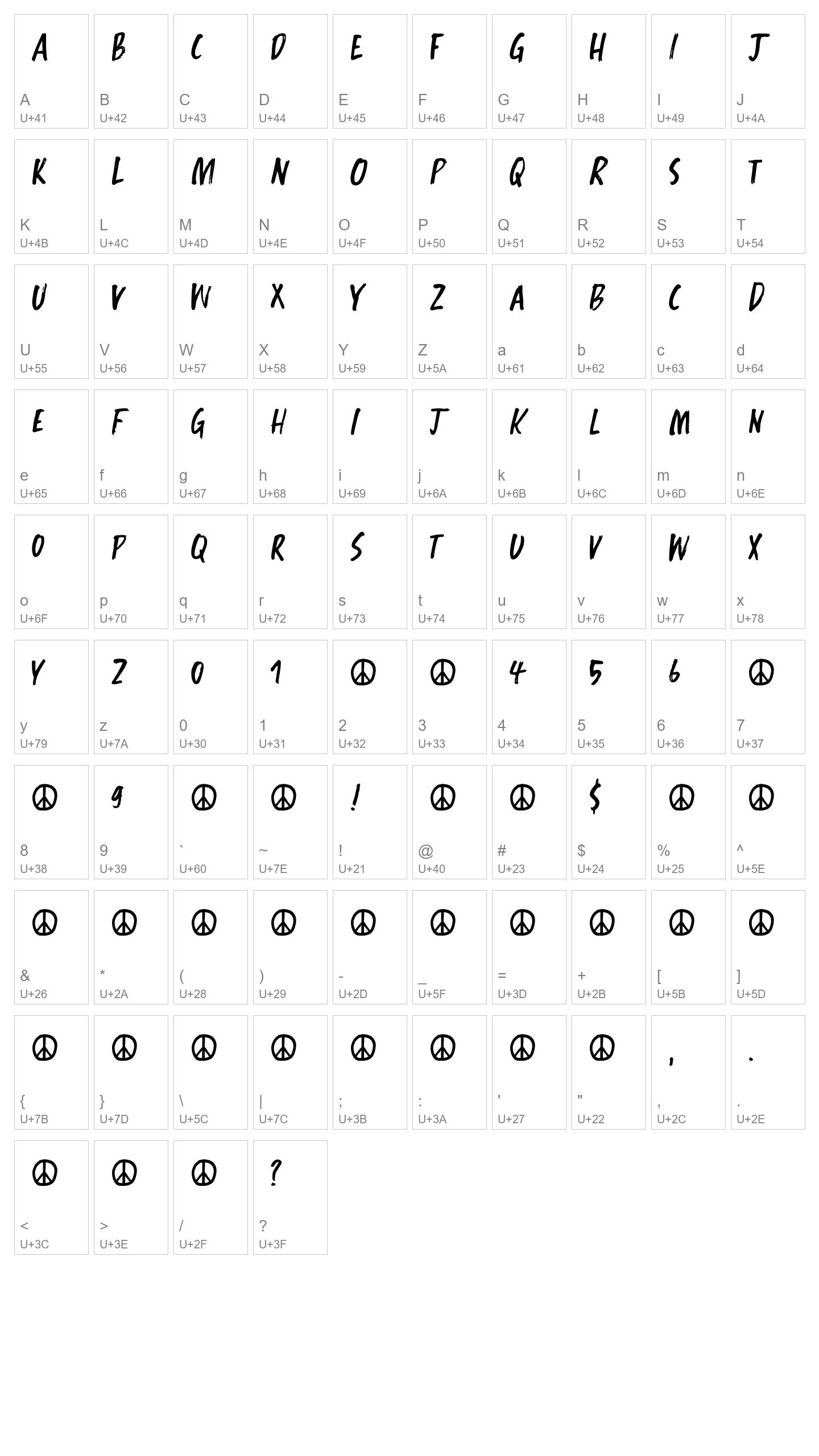 Character Map Image