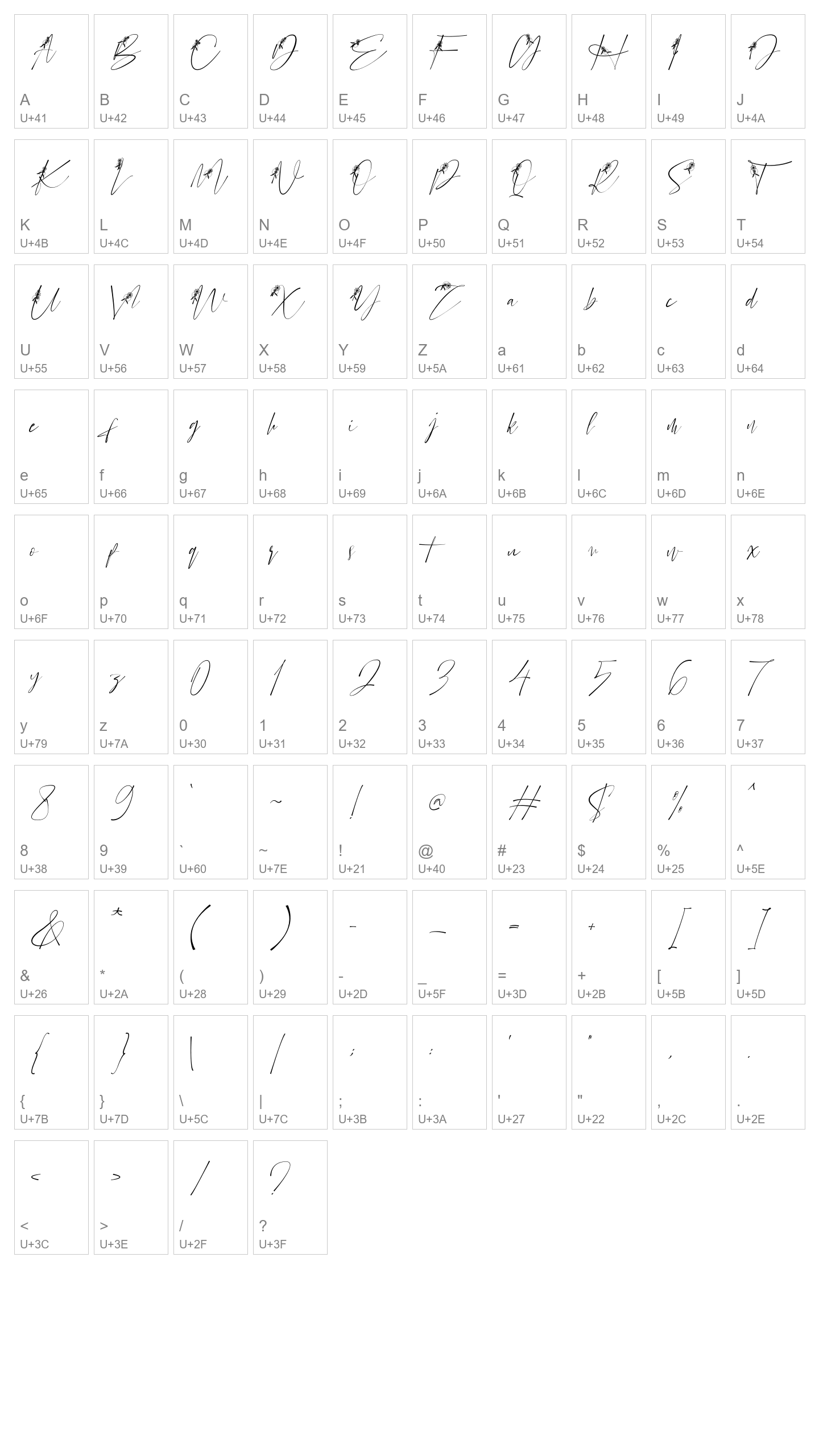 Character Map Image