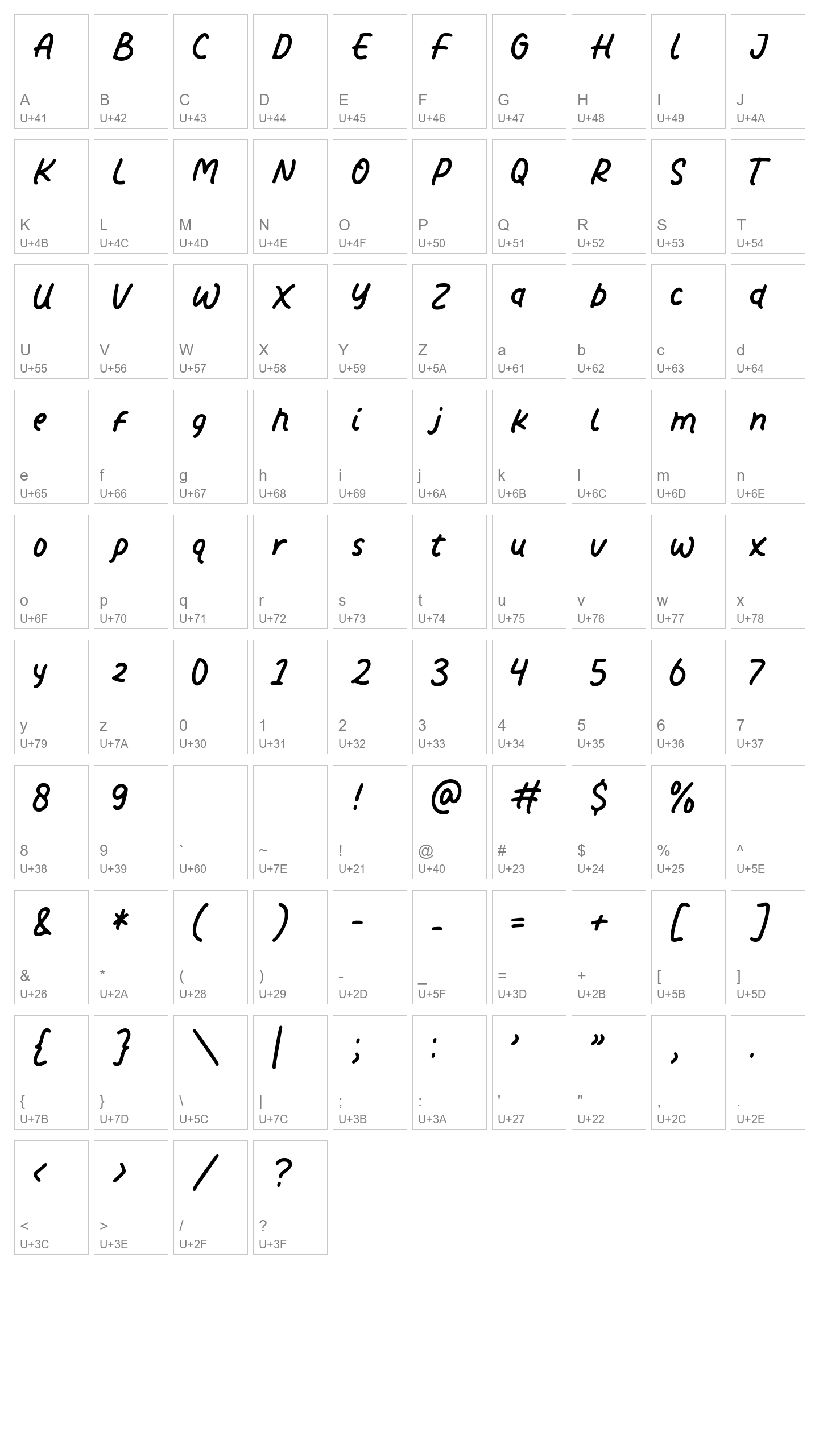 Character Map Image