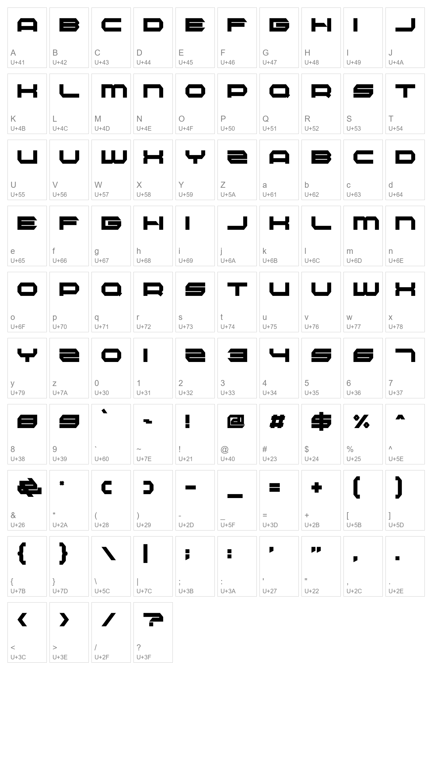 Character Map Image