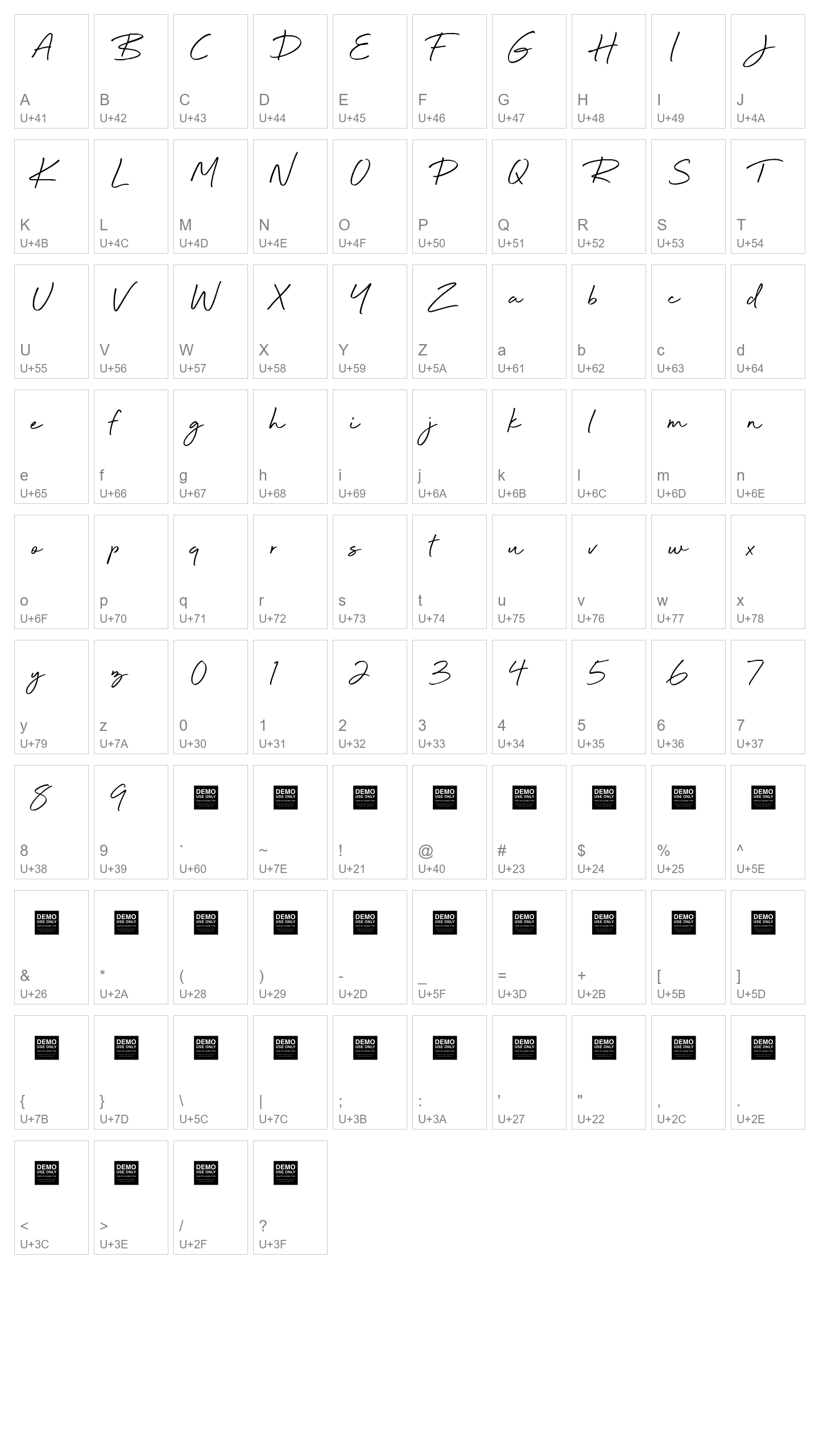 Character Map Image
