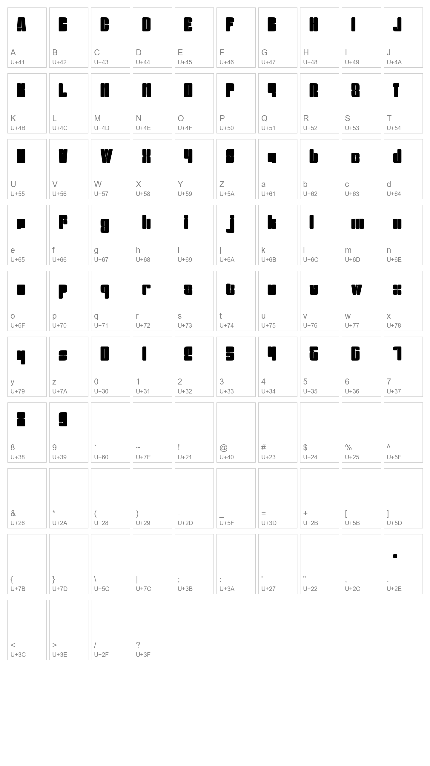 Character Map Image