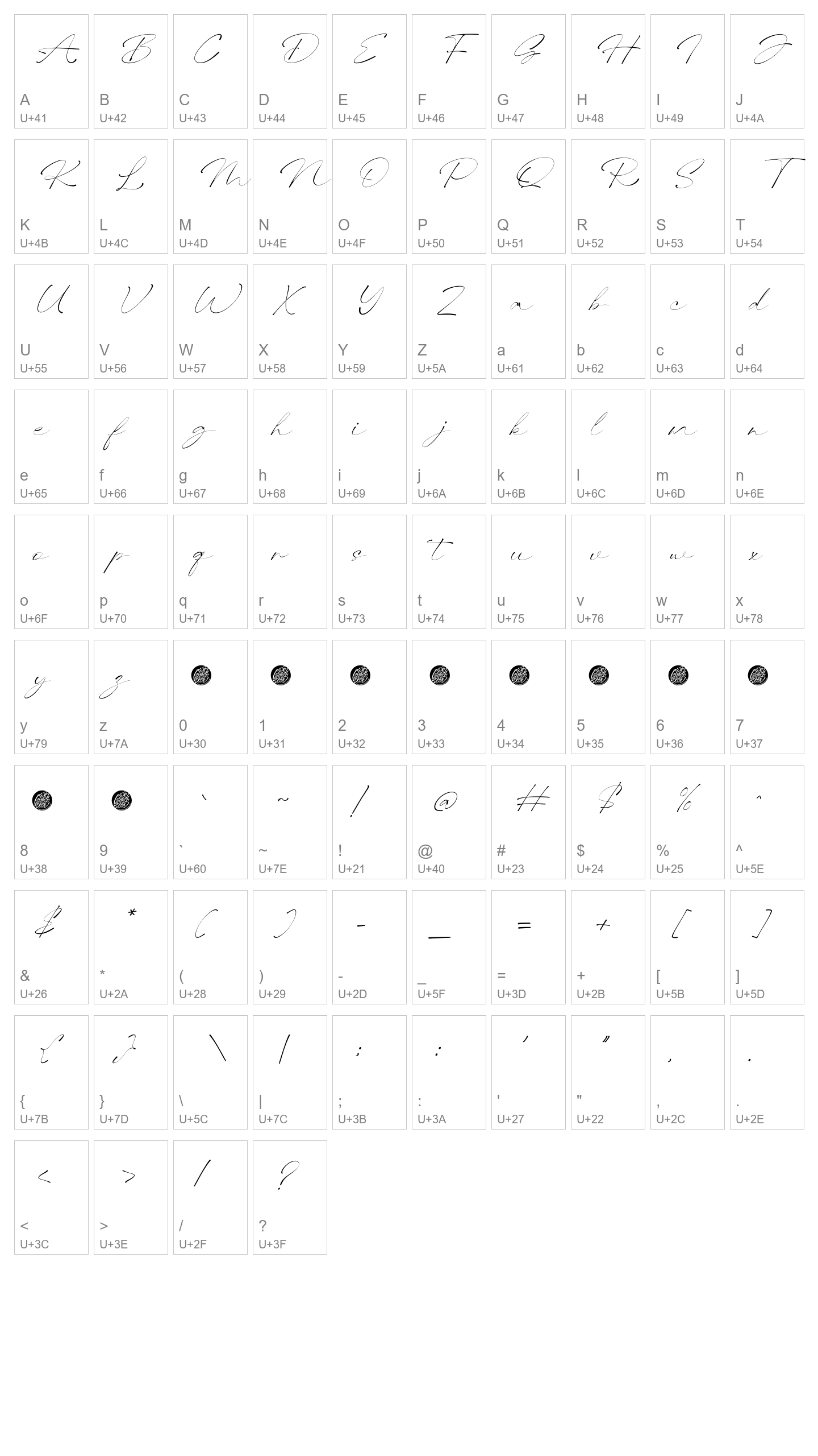 Character Map Image