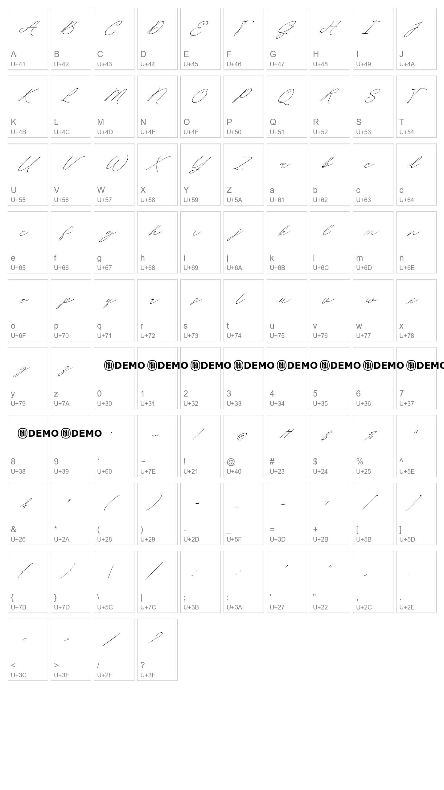Character Map Image