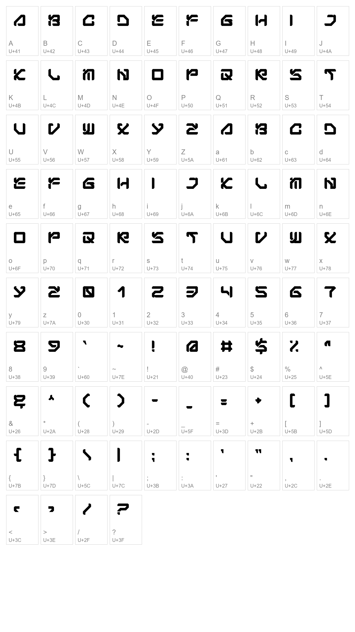 Character Map Image