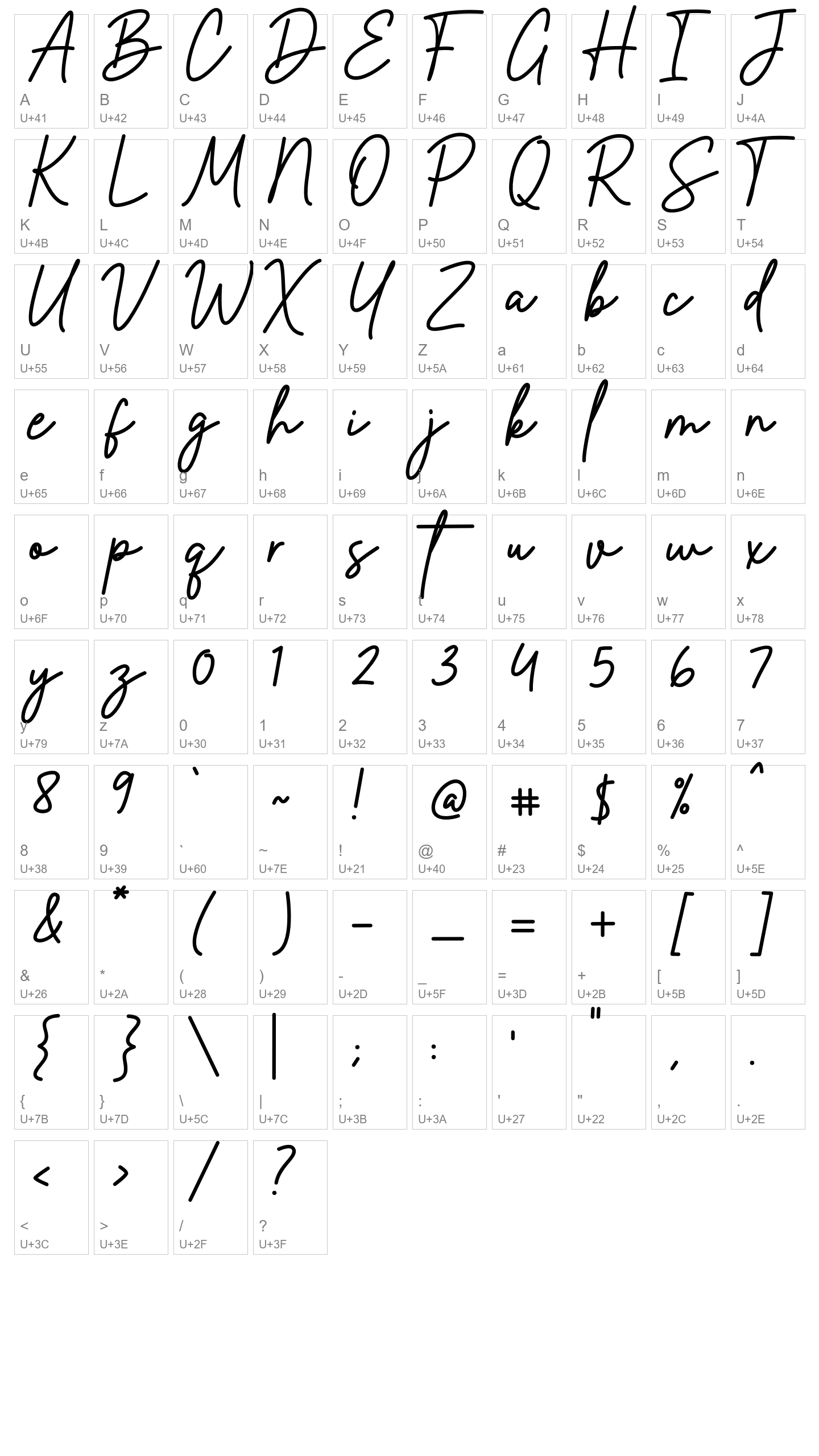 Character Map Image