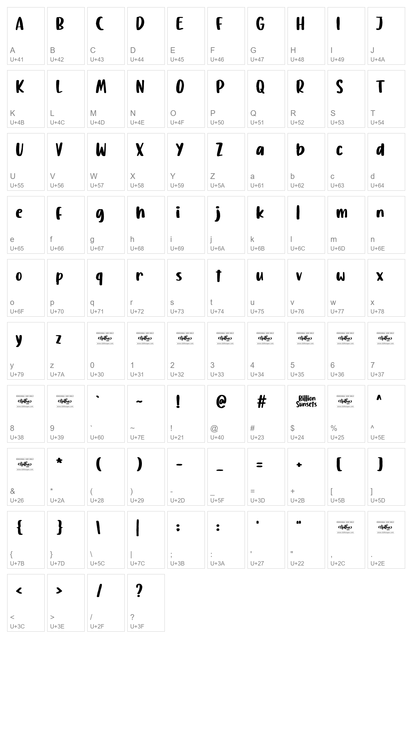 Character Map Image