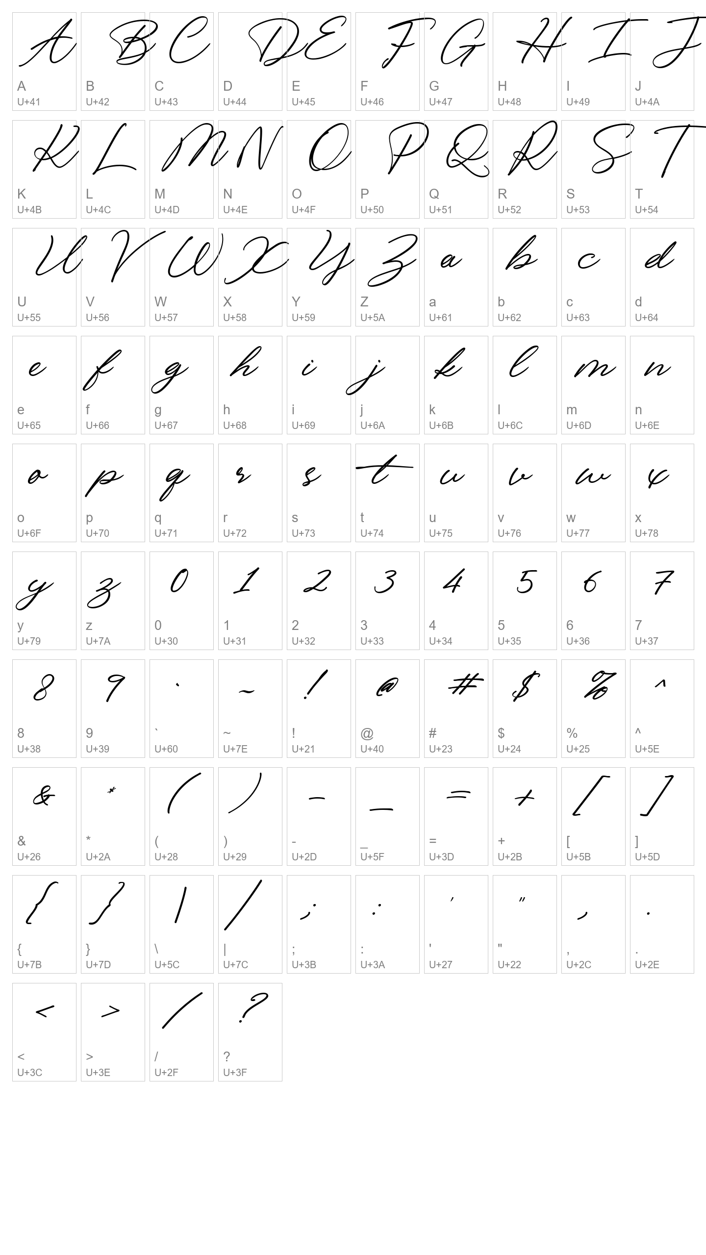 Character Map Image